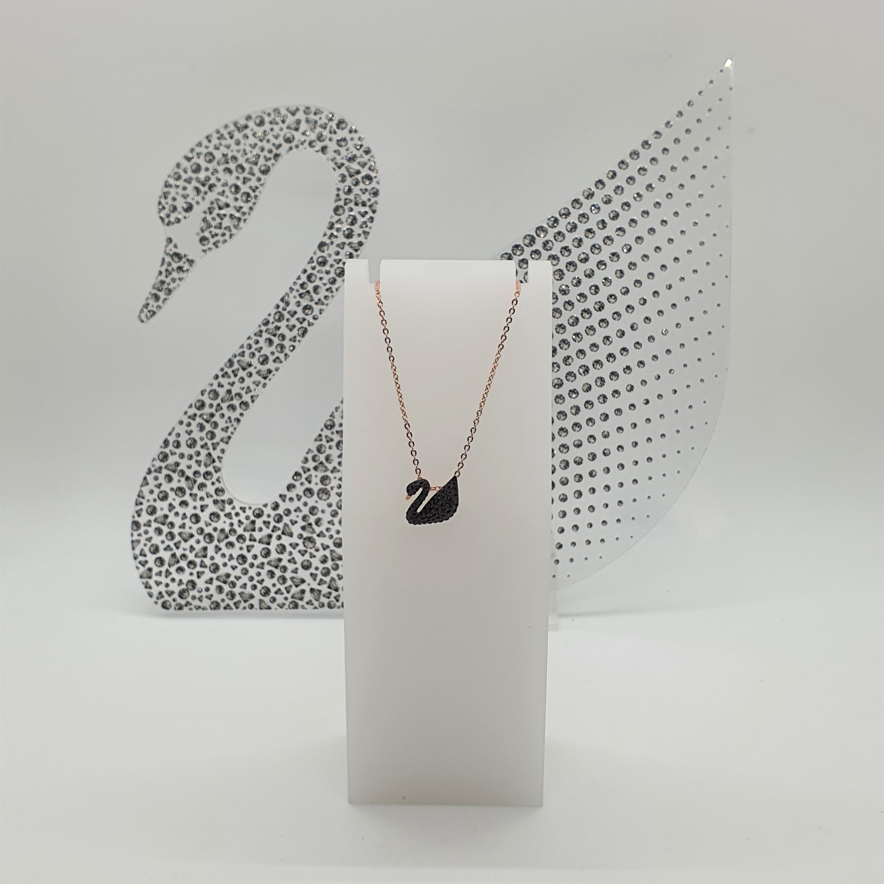 SWAROVSKI Iconic Swan Halskette Schwan Klein Schwarz Roségold-Legierungsschicht 5204133