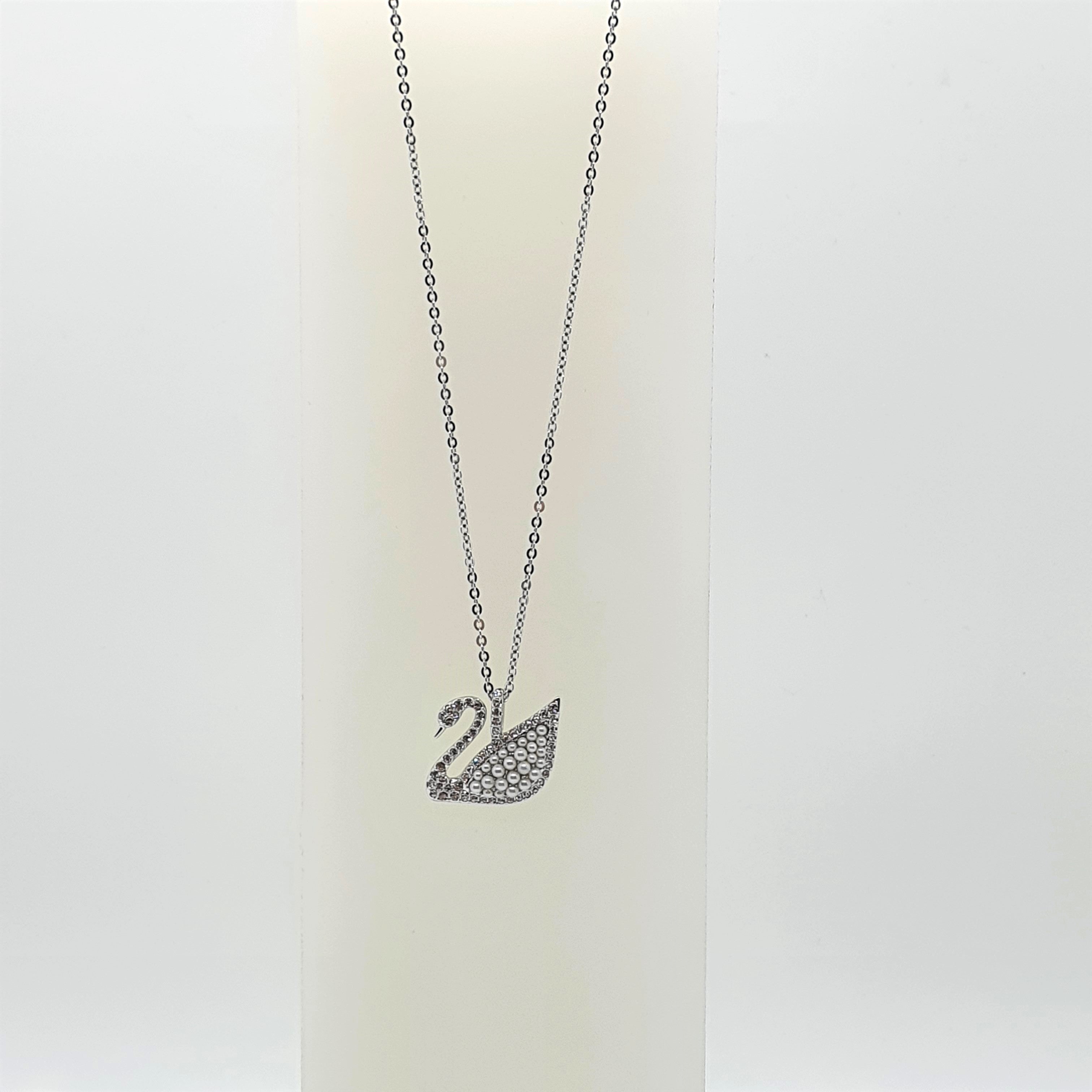 SWAROVSKI Iconic Swan Halskette Weiß, Rhodiniert 5411791