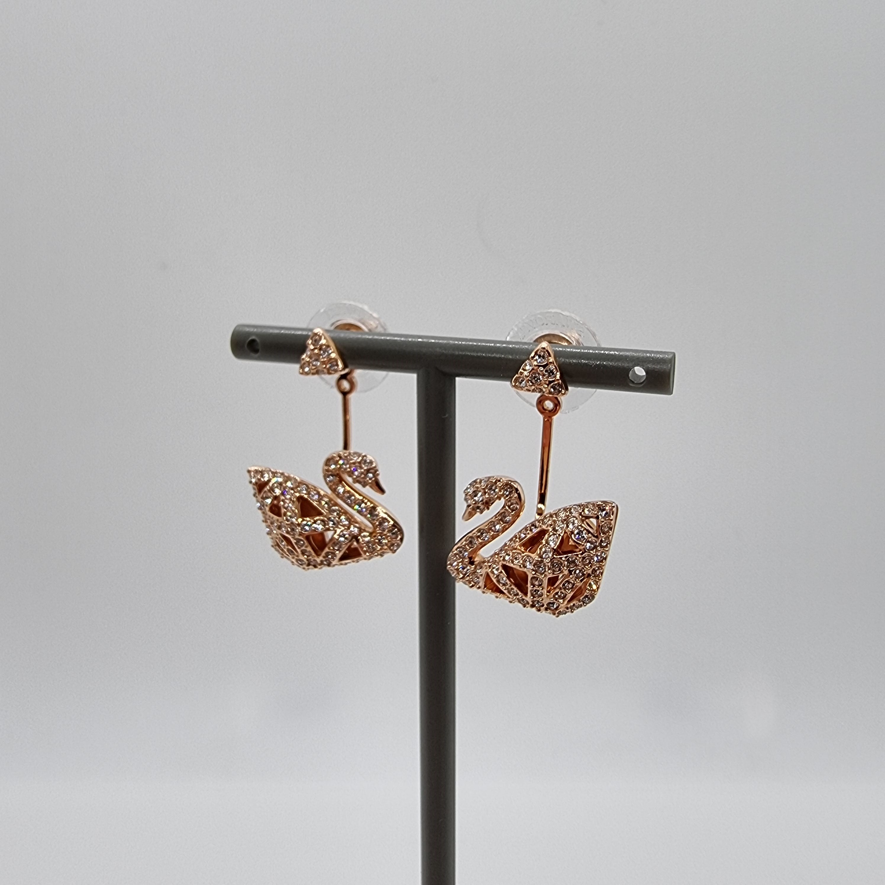 SWAROVSKI Facet Swan Ohrstecker Schwan, Rosévergoldet 5358058