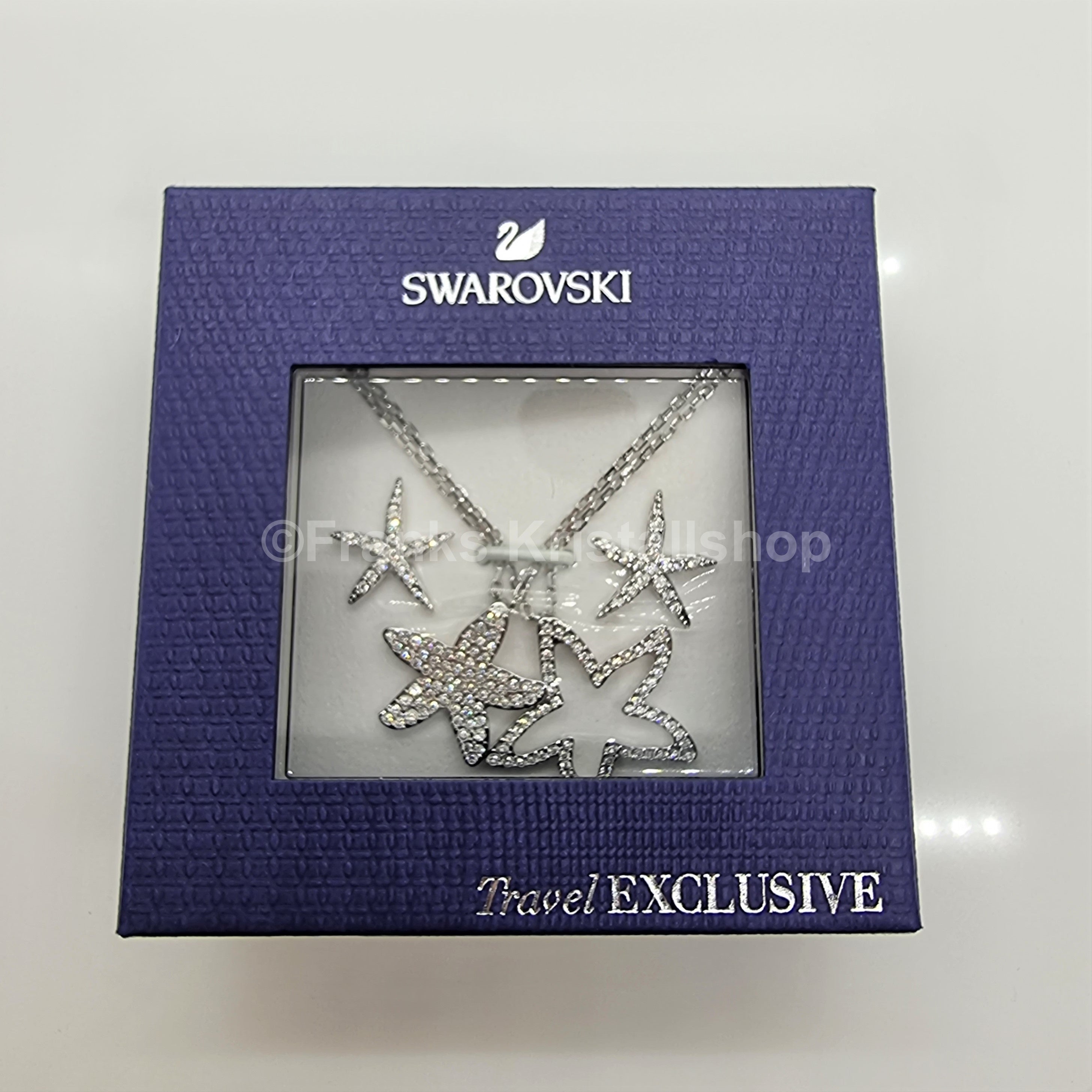 SWAROVSKI Seesterne Schmuckset 2 Ketten + Ohrstecker Sterne Set Stern 5575216