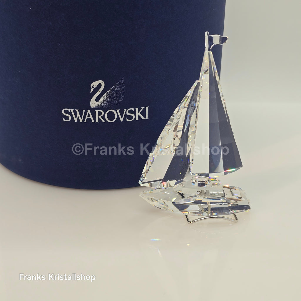 SWAROVSKI Segelboot komplett mit Fahne und Ständer 183269
