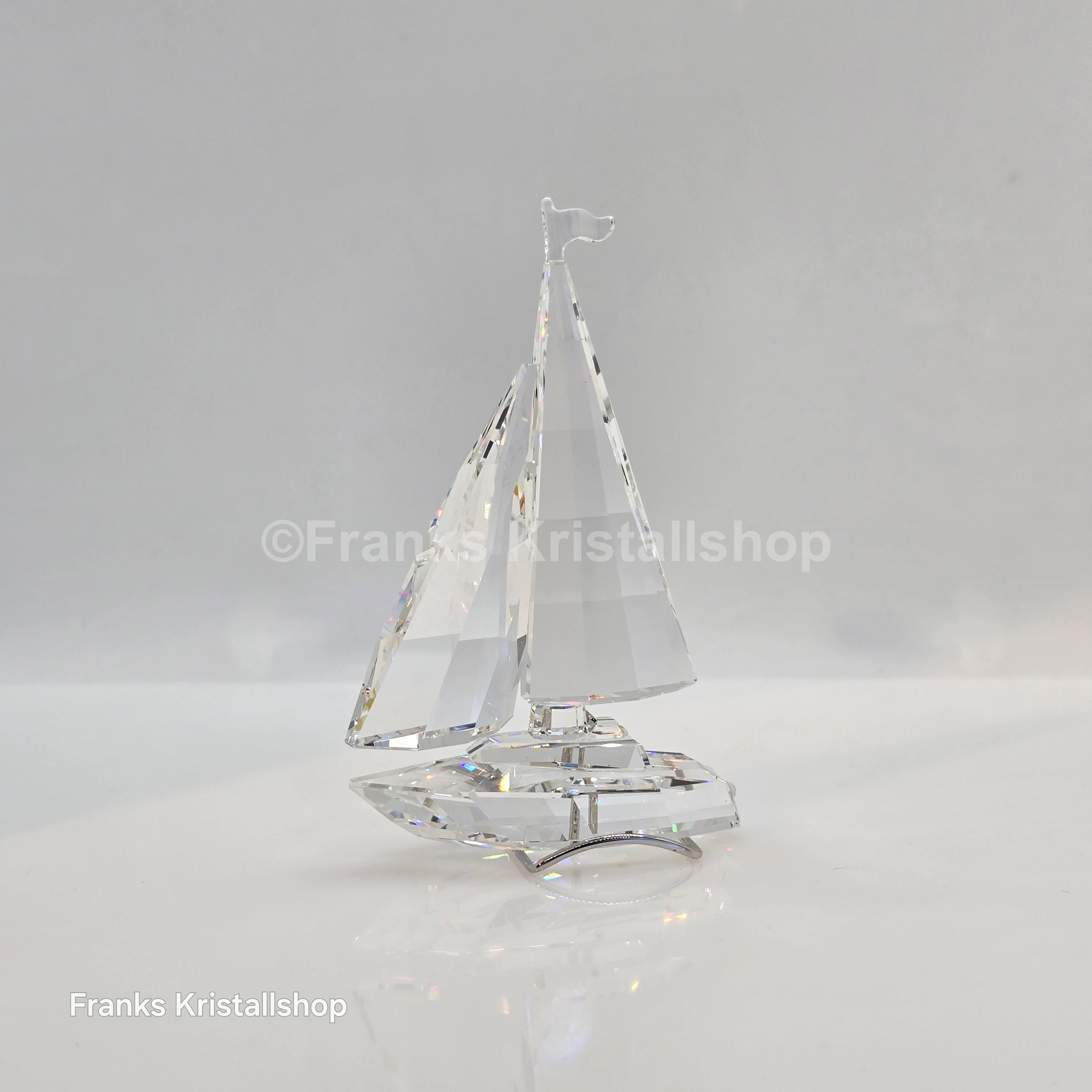 SWAROVSKI Segelboot komplett mit Fahne und Ständer 183269