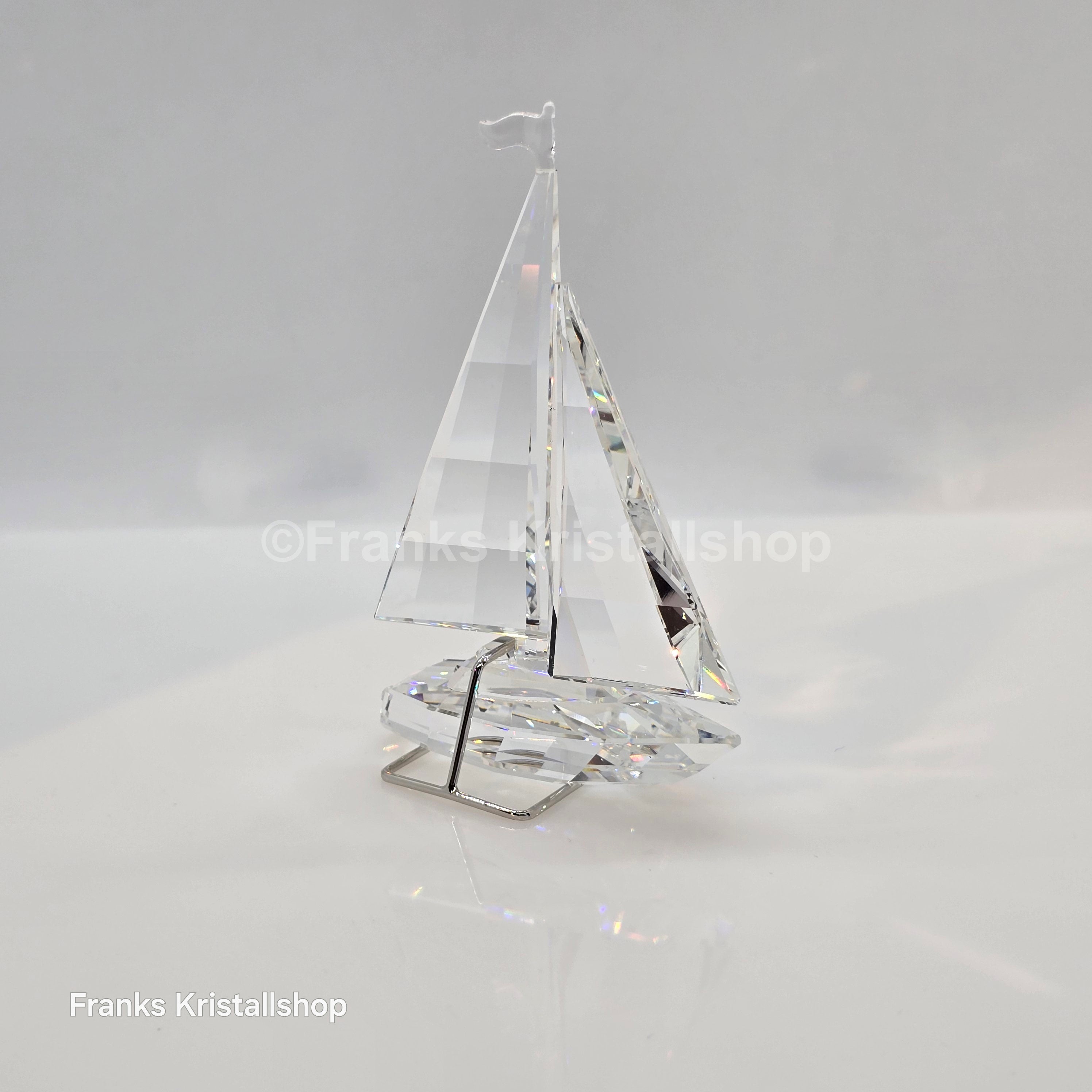 SWAROVSKI Segelboot komplett mit Fahne und Ständer 183269