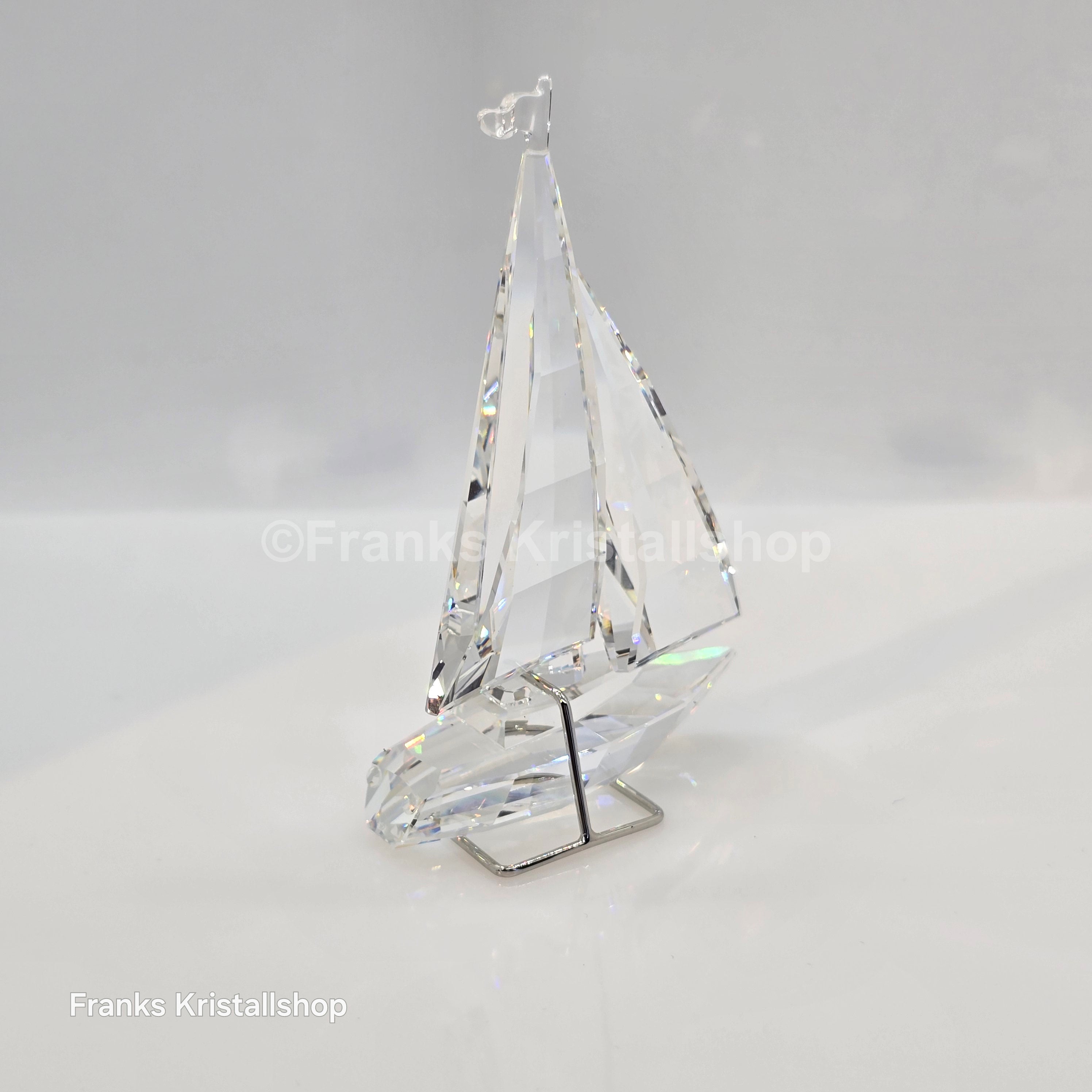 SWAROVSKI Segelboot komplett mit Fahne und Ständer 183269