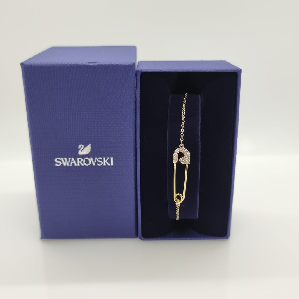 SWAROVSKI Sicherheitsnadel So Cool Pin Armband vergoldet 5512739