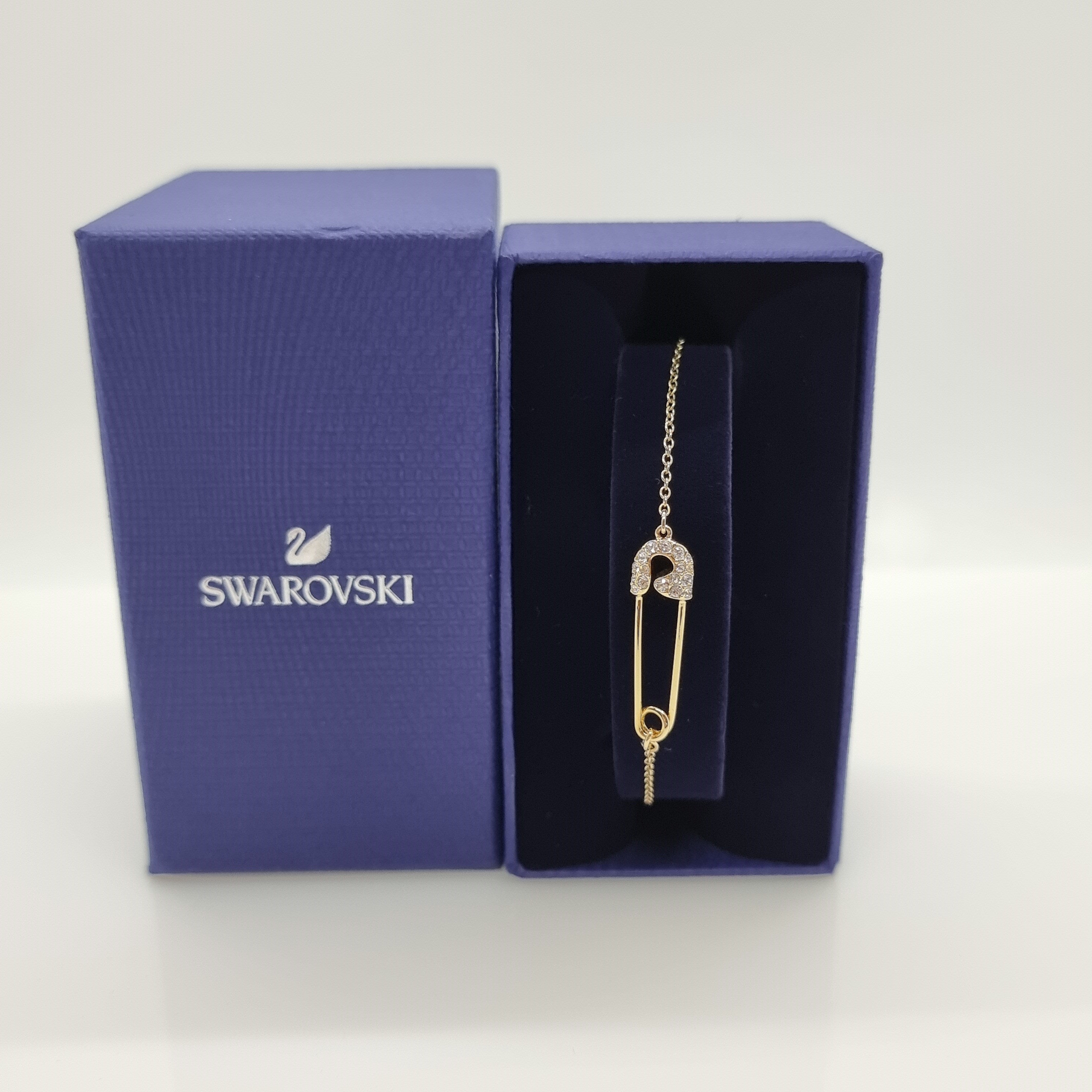 SWAROVSKI Sicherheitsnadel So Cool Pin Armband vergoldet 5512739
