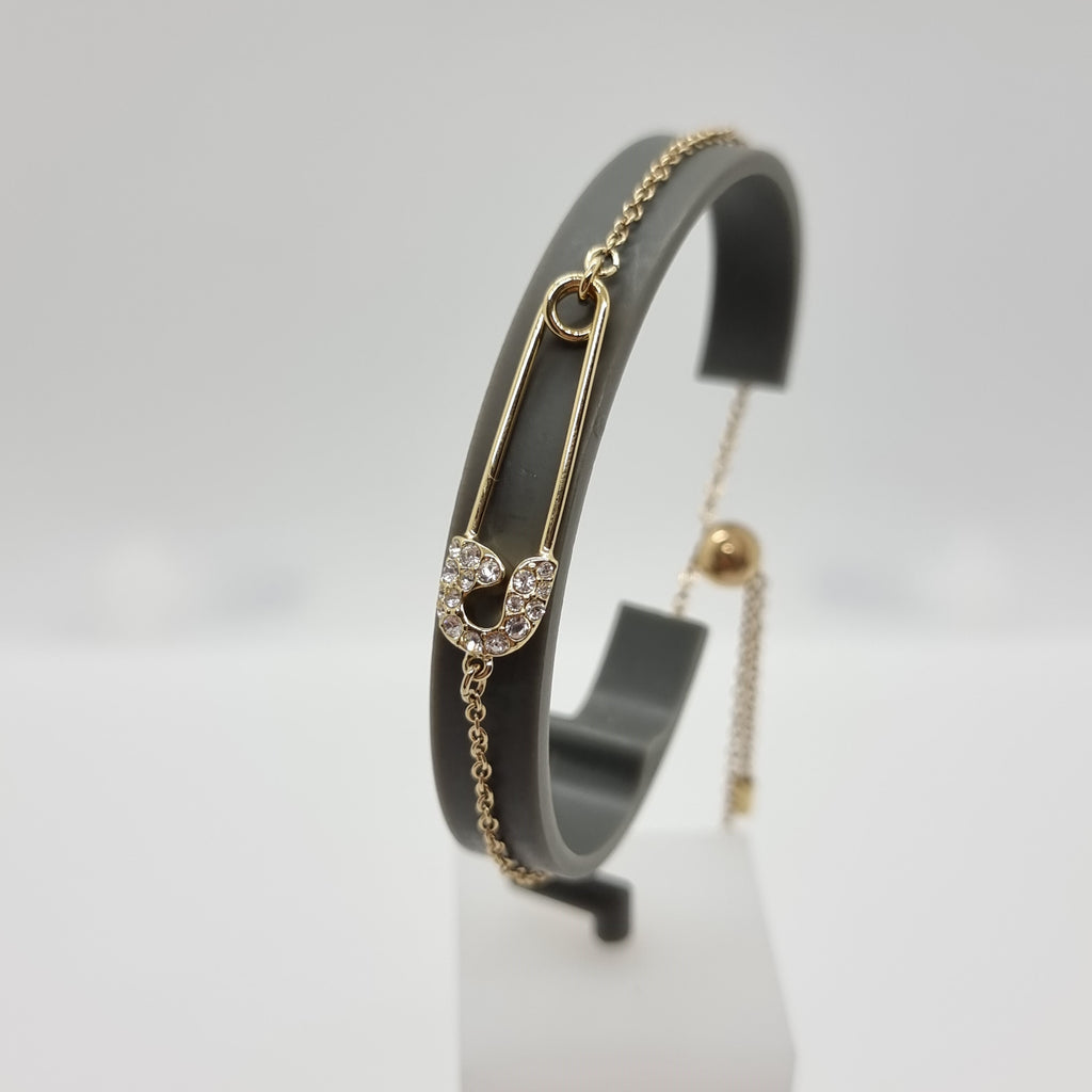 SWAROVSKI Sicherheitsnadel So Cool Pin Armband vergoldet 5512739