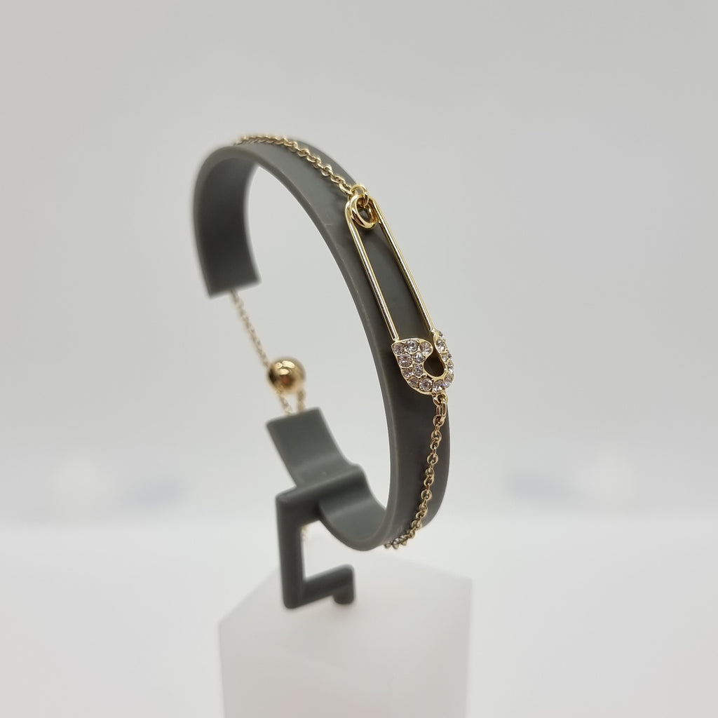 SWAROVSKI Sicherheitsnadel So Cool Pin Armband vergoldet 5512739