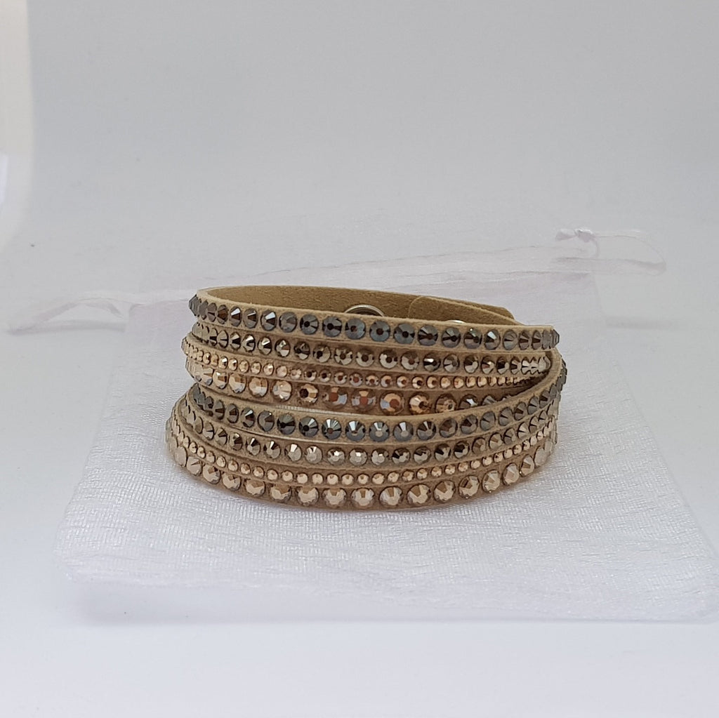 SWAROVSKI Slake Deluxe Armband Beige Gold 5037392