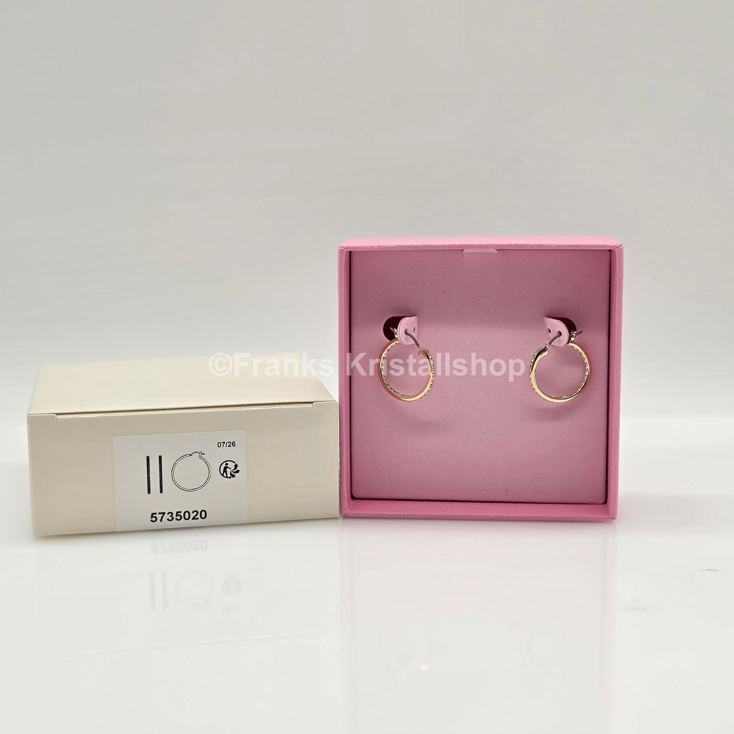 SWAROVSKI Sommerset Kreolen Klein Weiß, Goldbeschichtet 5735020