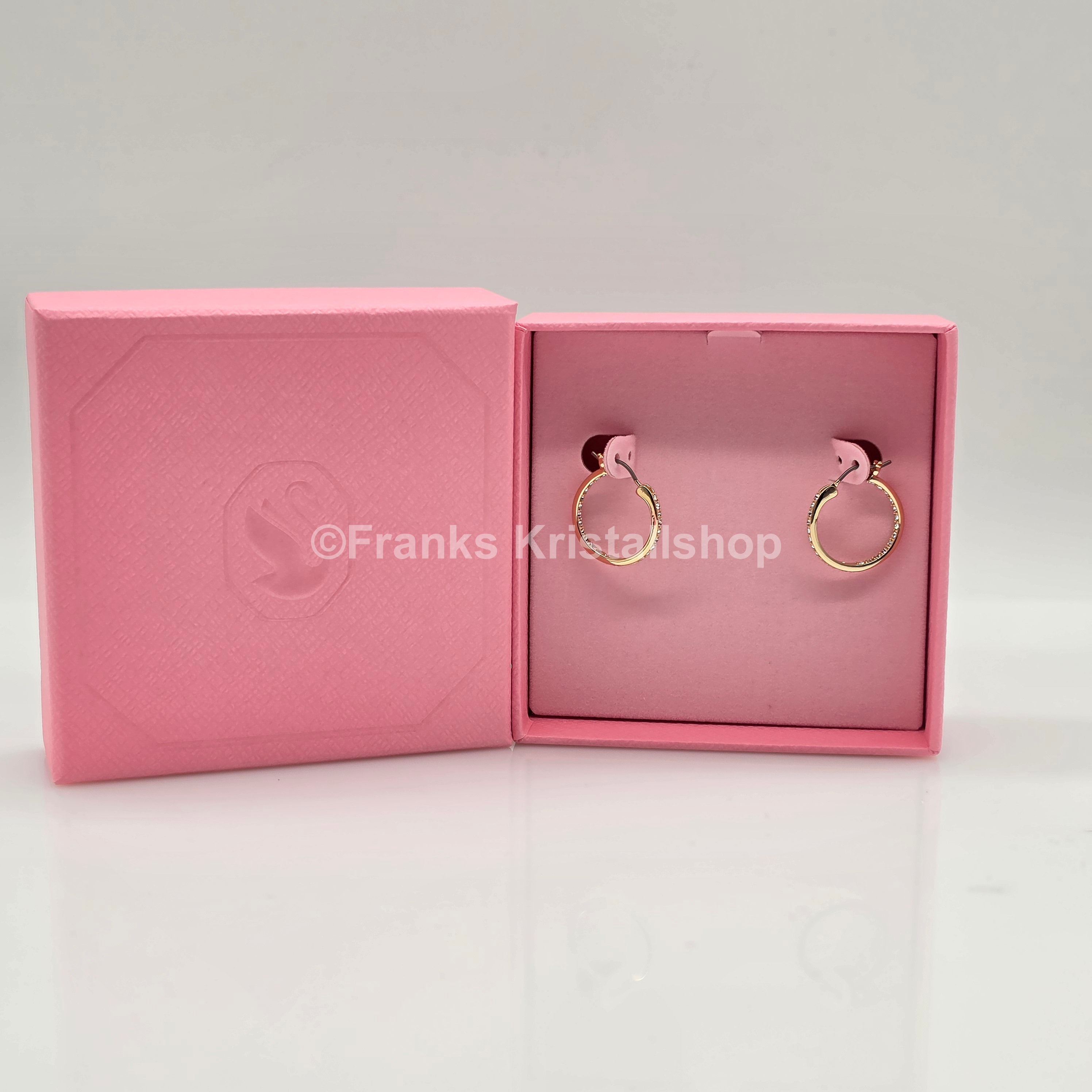 SWAROVSKI Sommerset Kreolen Klein Weiß, Goldbeschichtet 5735020