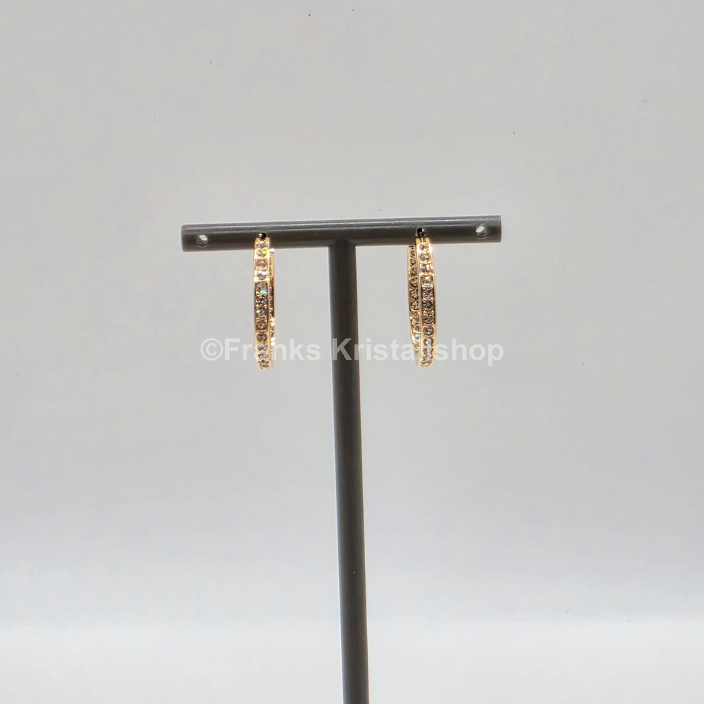 SWAROVSKI Sommerset Kreolen Klein Weiß, Goldbeschichtet 5735020