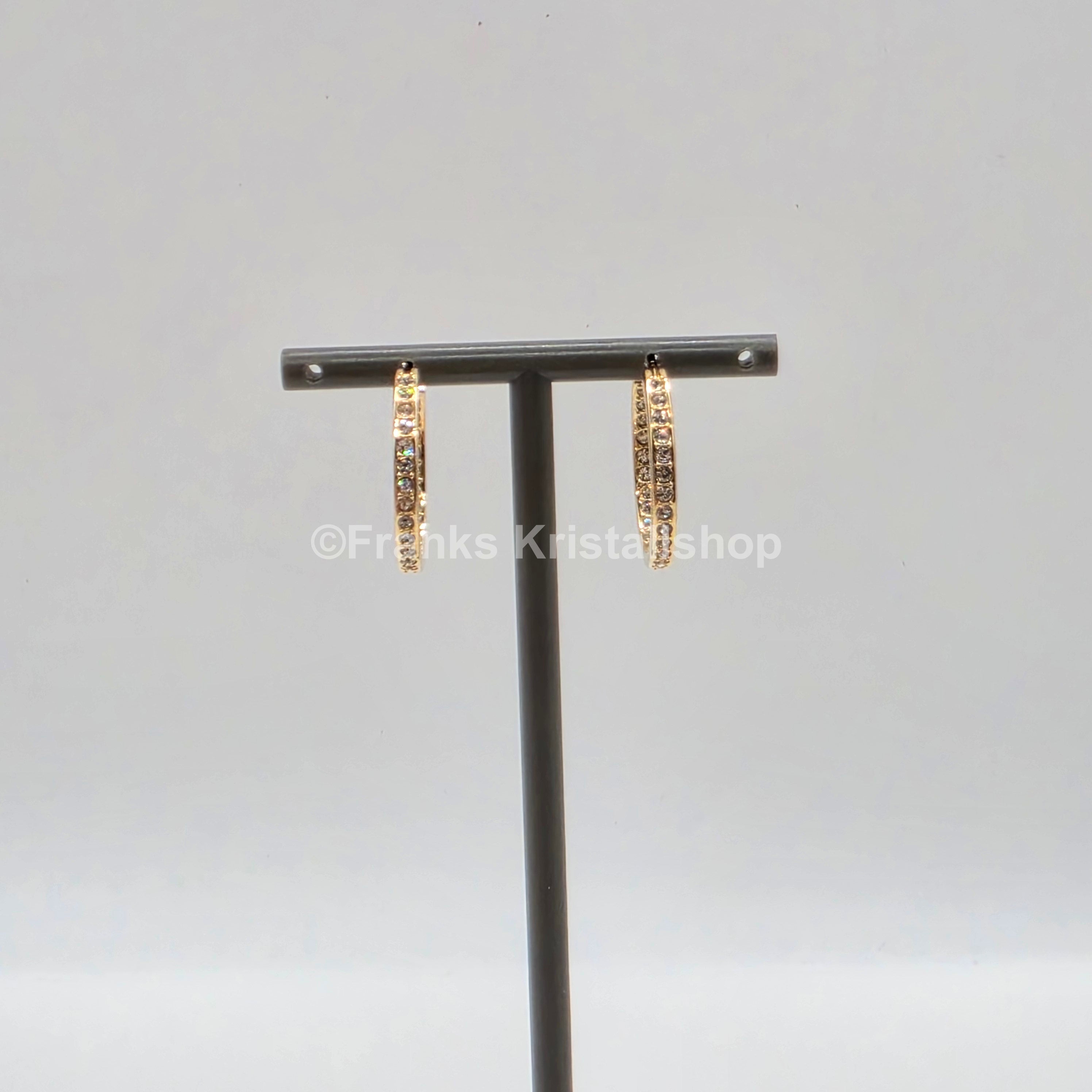 SWAROVSKI Sommerset Kreolen Klein Weiß, Goldbeschichtet 5735020