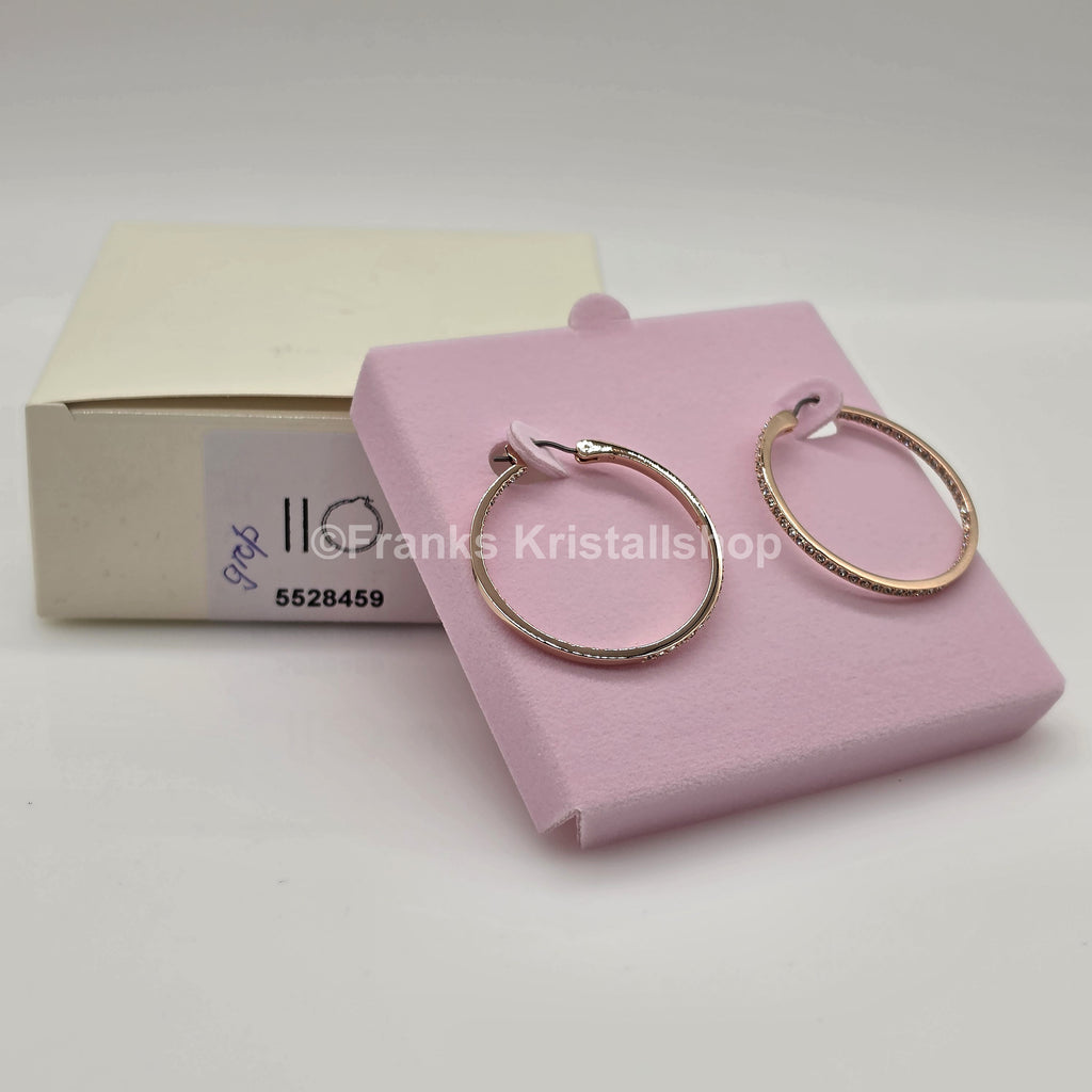 SWAROVSKI Sommerset Kreolen Weiß, Roségoldbeschichtet 5528459