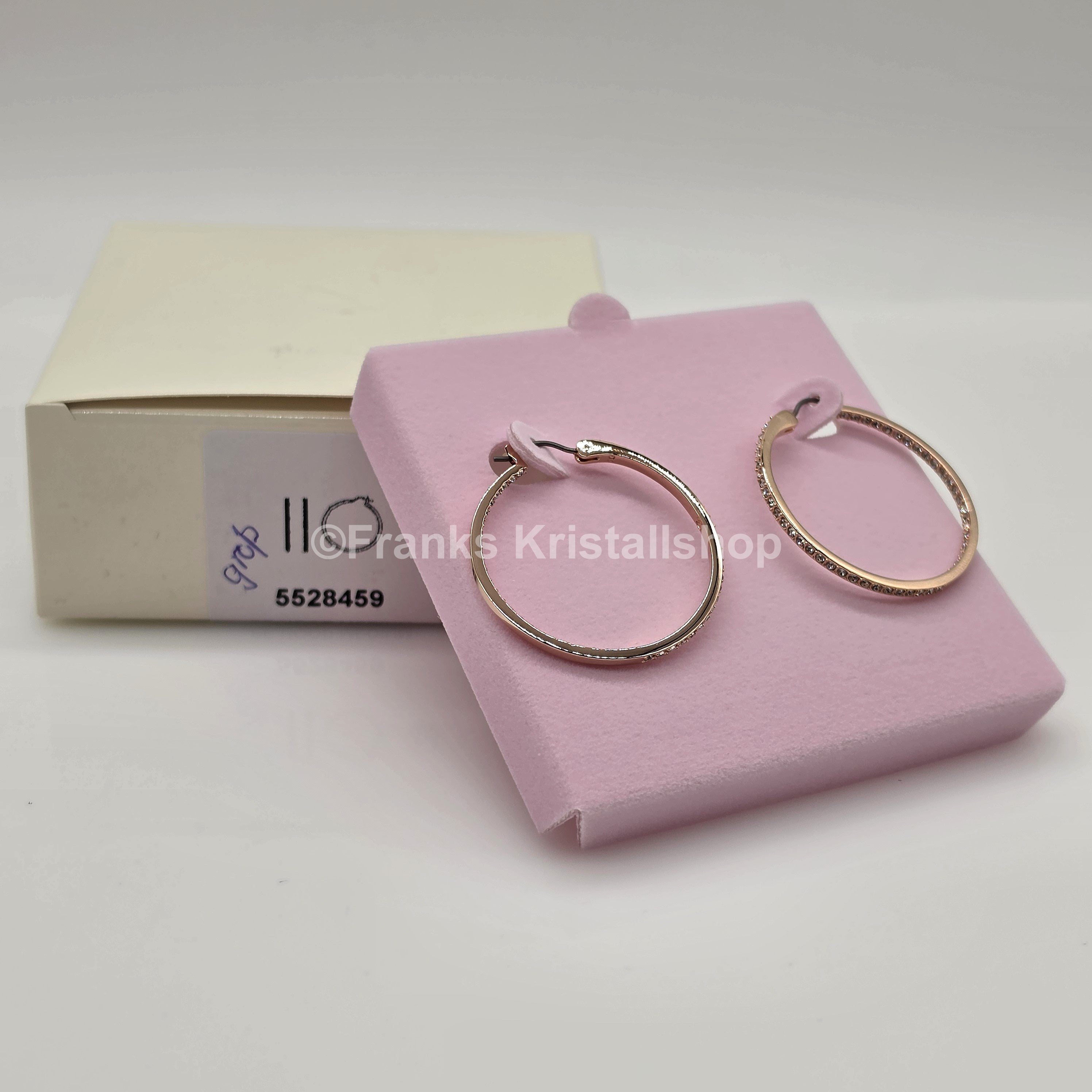 SWAROVSKI Sommerset Kreolen Weiß, Roségoldbeschichtet 5528459