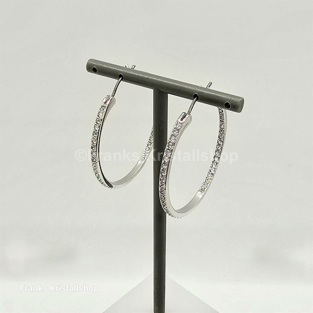 SWAROVSKI Sommerset Kreolen Weiß, Rhodiniert 5528457