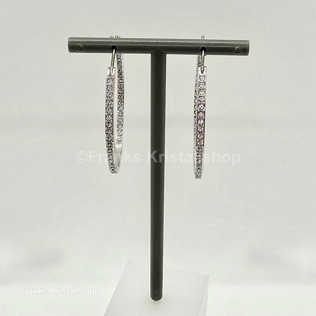 SWAROVSKI Sommerset Kreolen Weiß, Rhodiniert 5528457