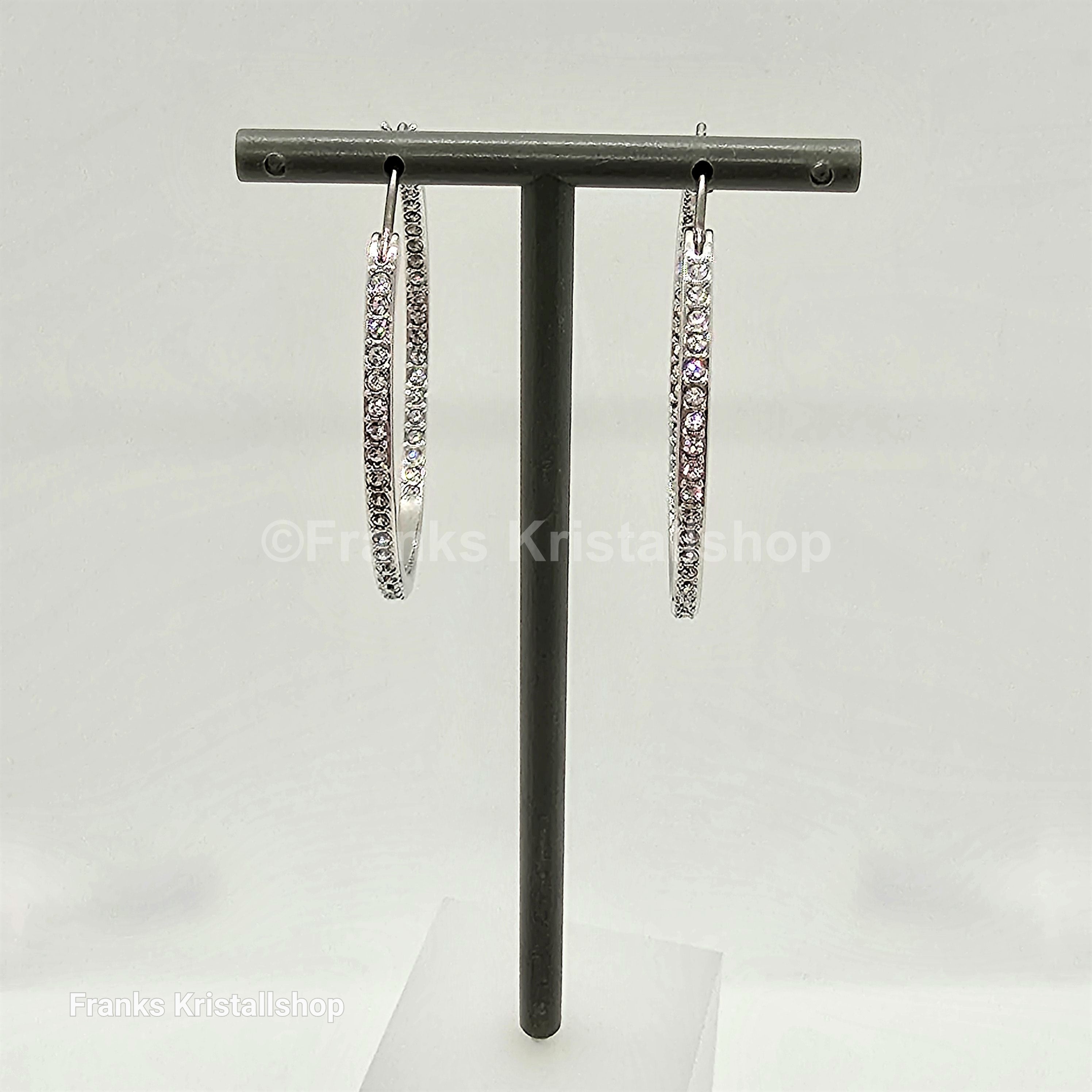 SWAROVSKI Sommerset Kreolen Weiß, Rhodiniert 5528457