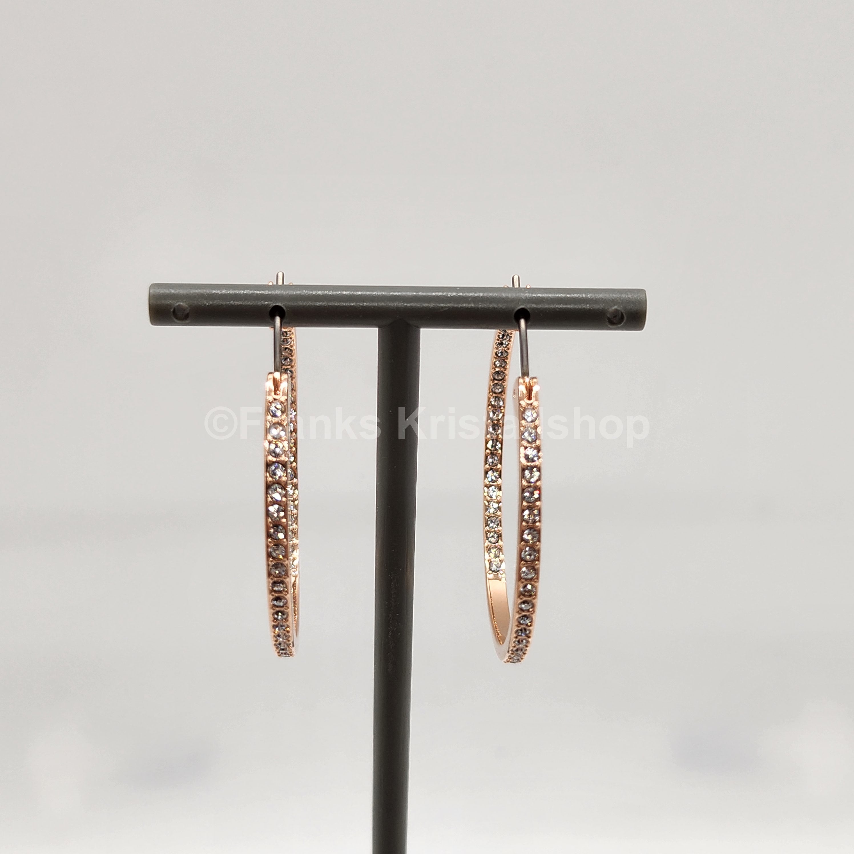 SWAROVSKI Sommerset Kreolen Weiß, Roségoldbeschichtet 5528459