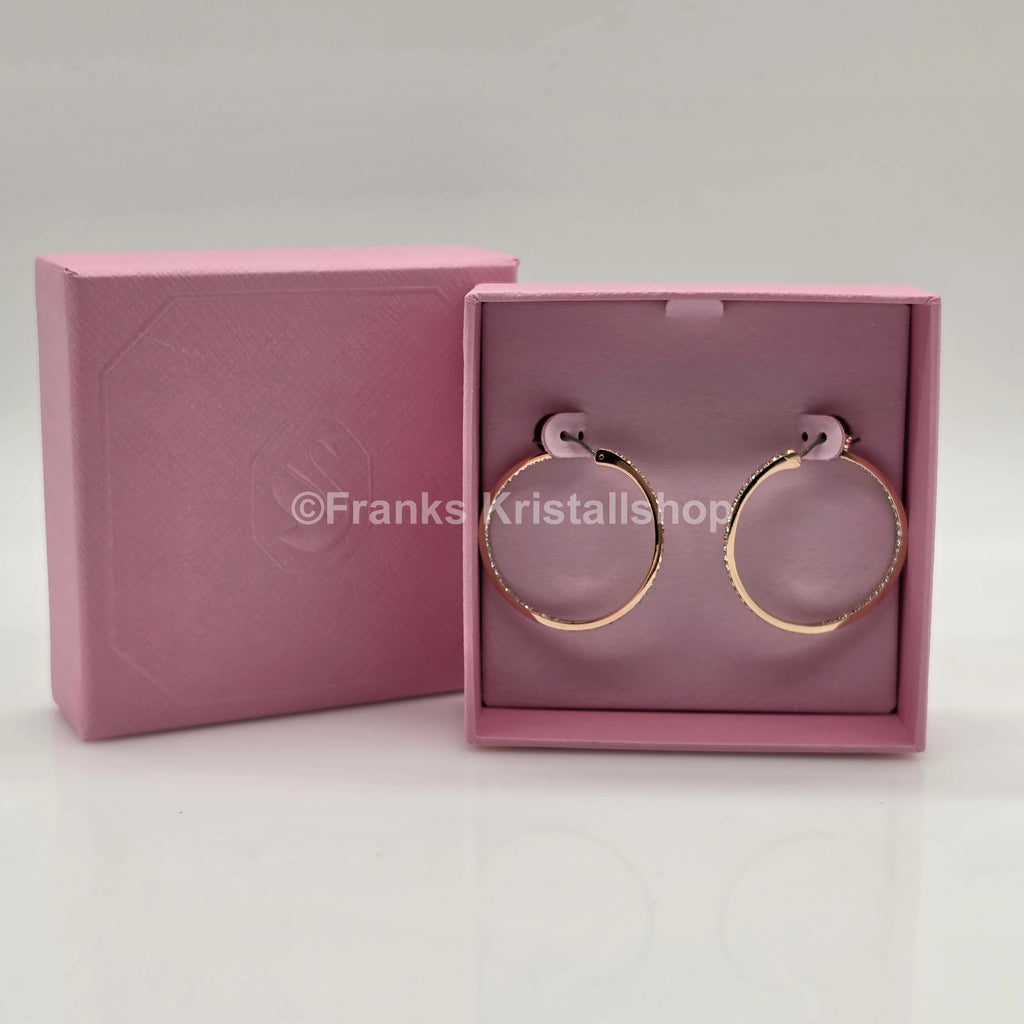 SWAROVSKI Sommerset Kreolen Weiß, Roségoldbeschichtet 5528459