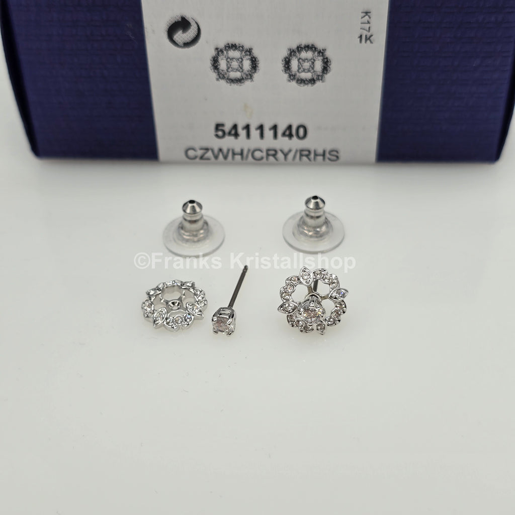 SWAROVSKI Sparkling Dance Flower Ohrstecker Weiß, Rhodiniert 5411140