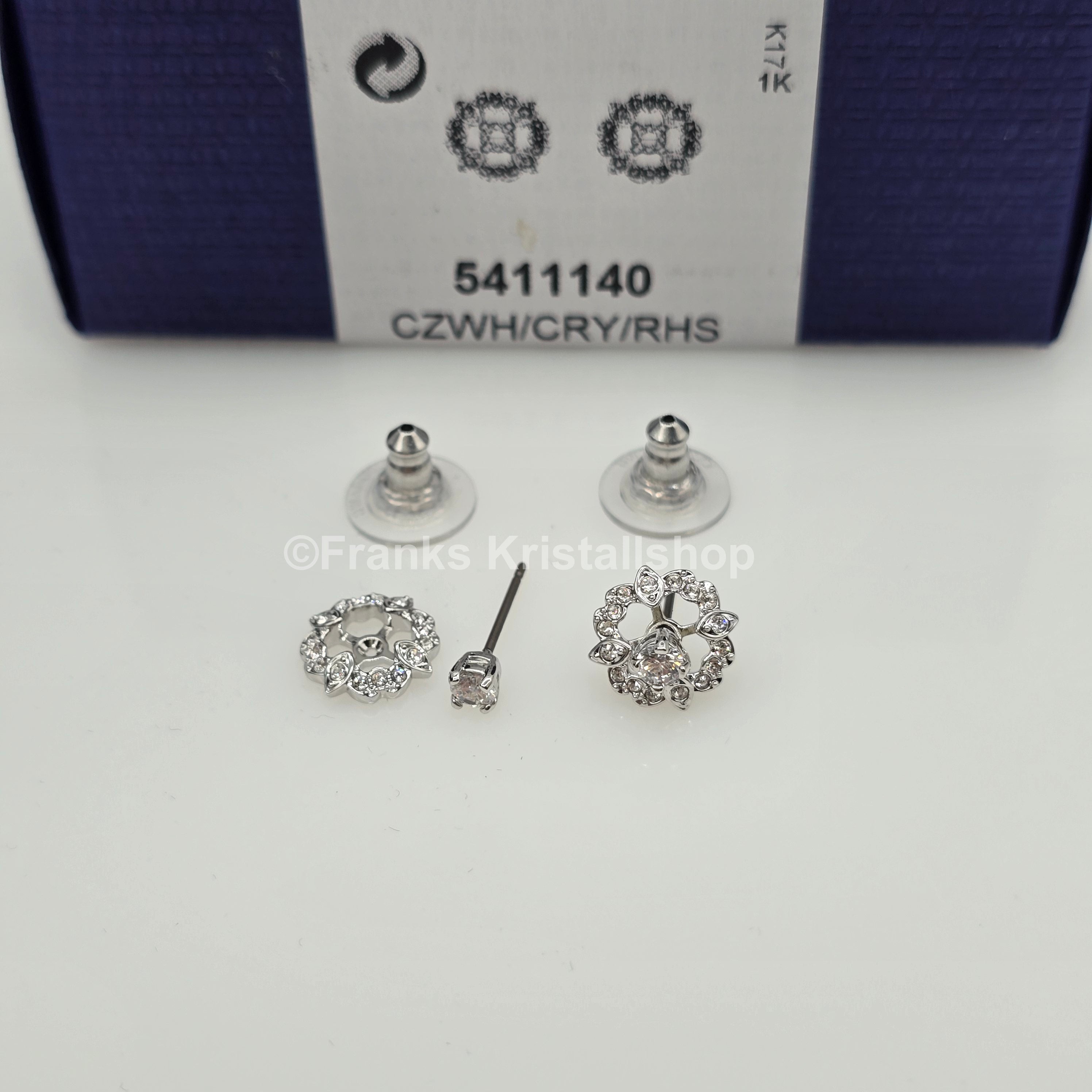SWAROVSKI Sparkling Dance Flower Ohrstecker Weiß, Rhodiniert 5411140