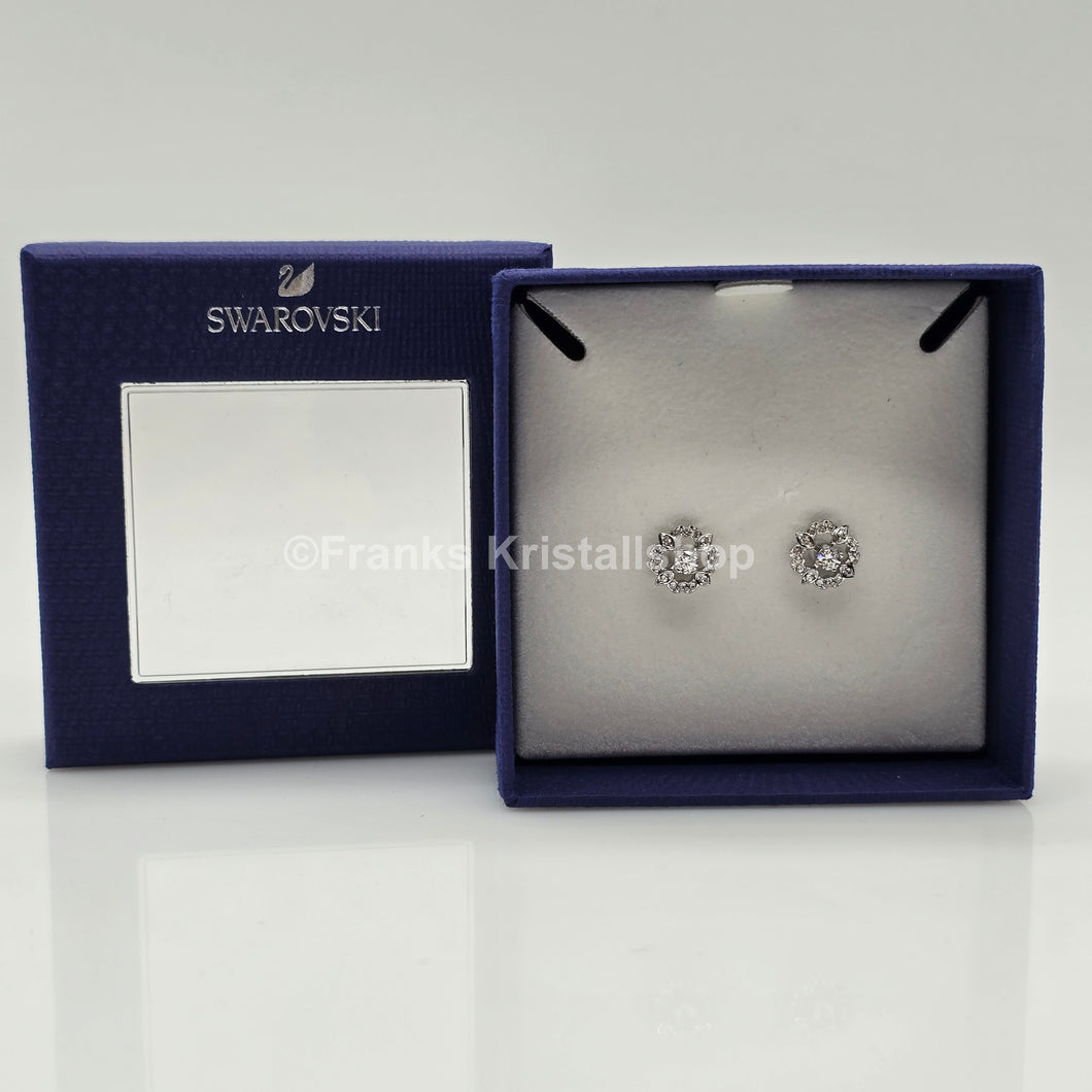 SWAROVSKI Sparkling Dance Flower Ohrstecker Weiß, Rhodiniert 5411140