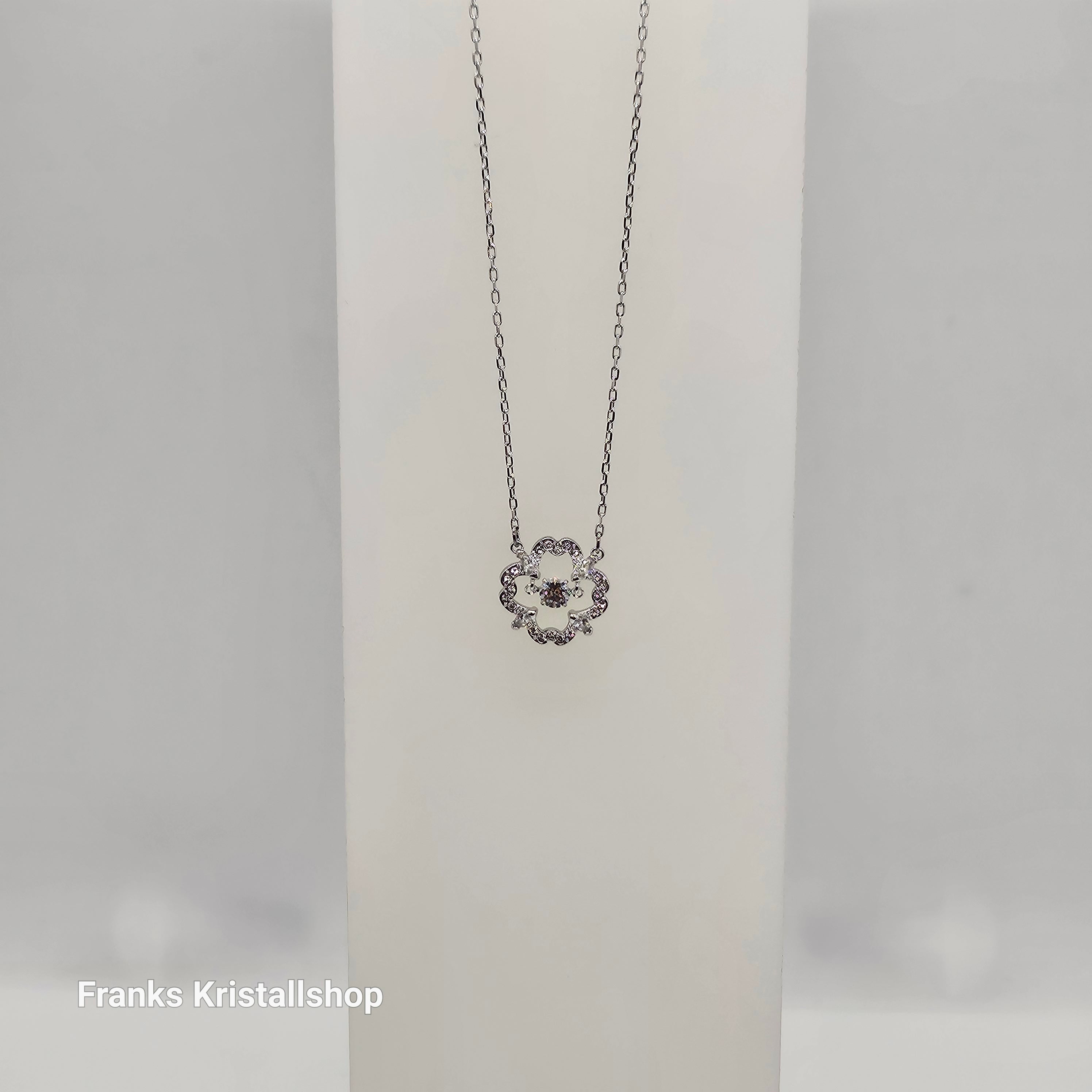 SWAROVSKI Sparkling Dance Flower Halskette Weiß, Rhodiniert 5392759