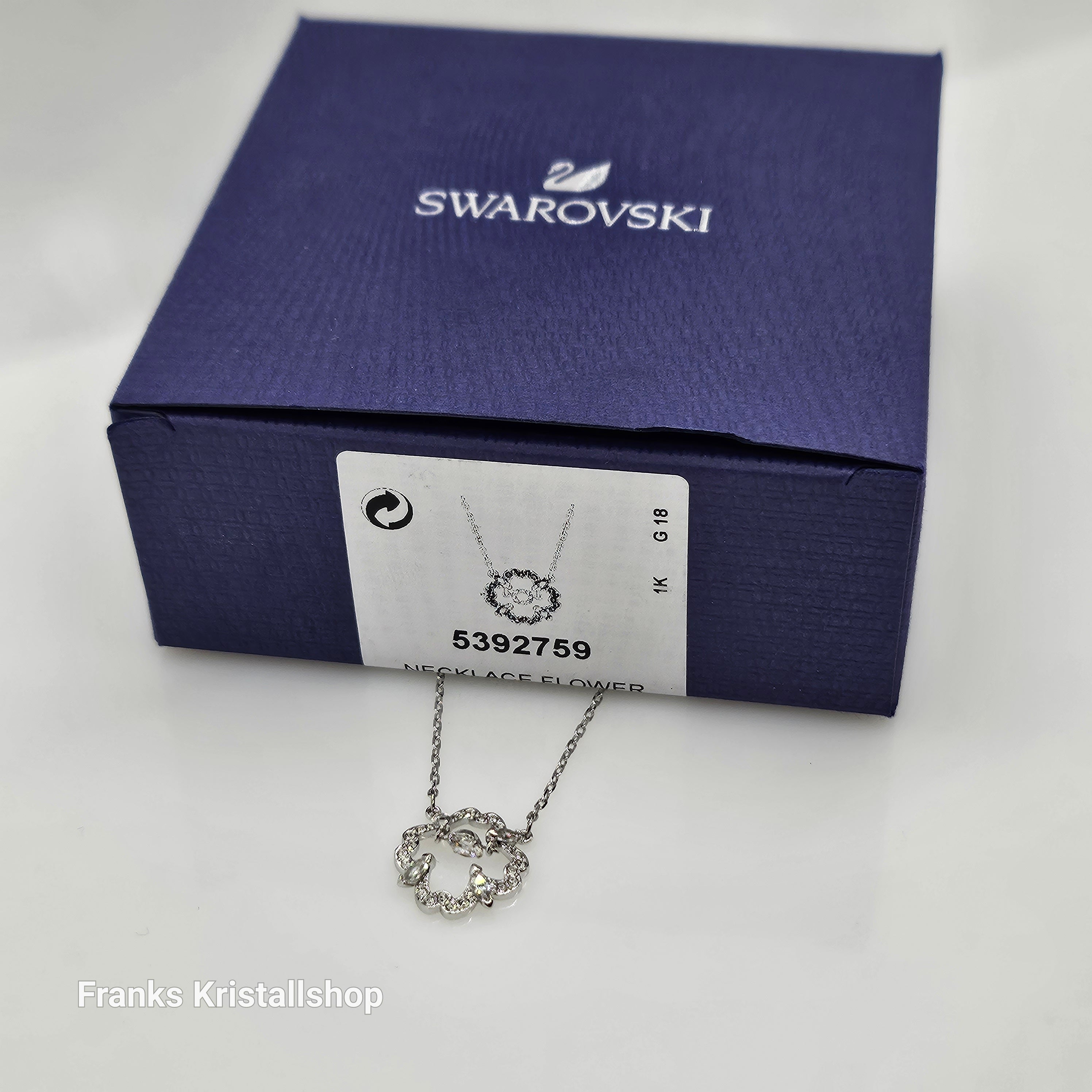 SWAROVSKI Sparkling Dance Flower Halskette Weiß, Rhodiniert 5392759