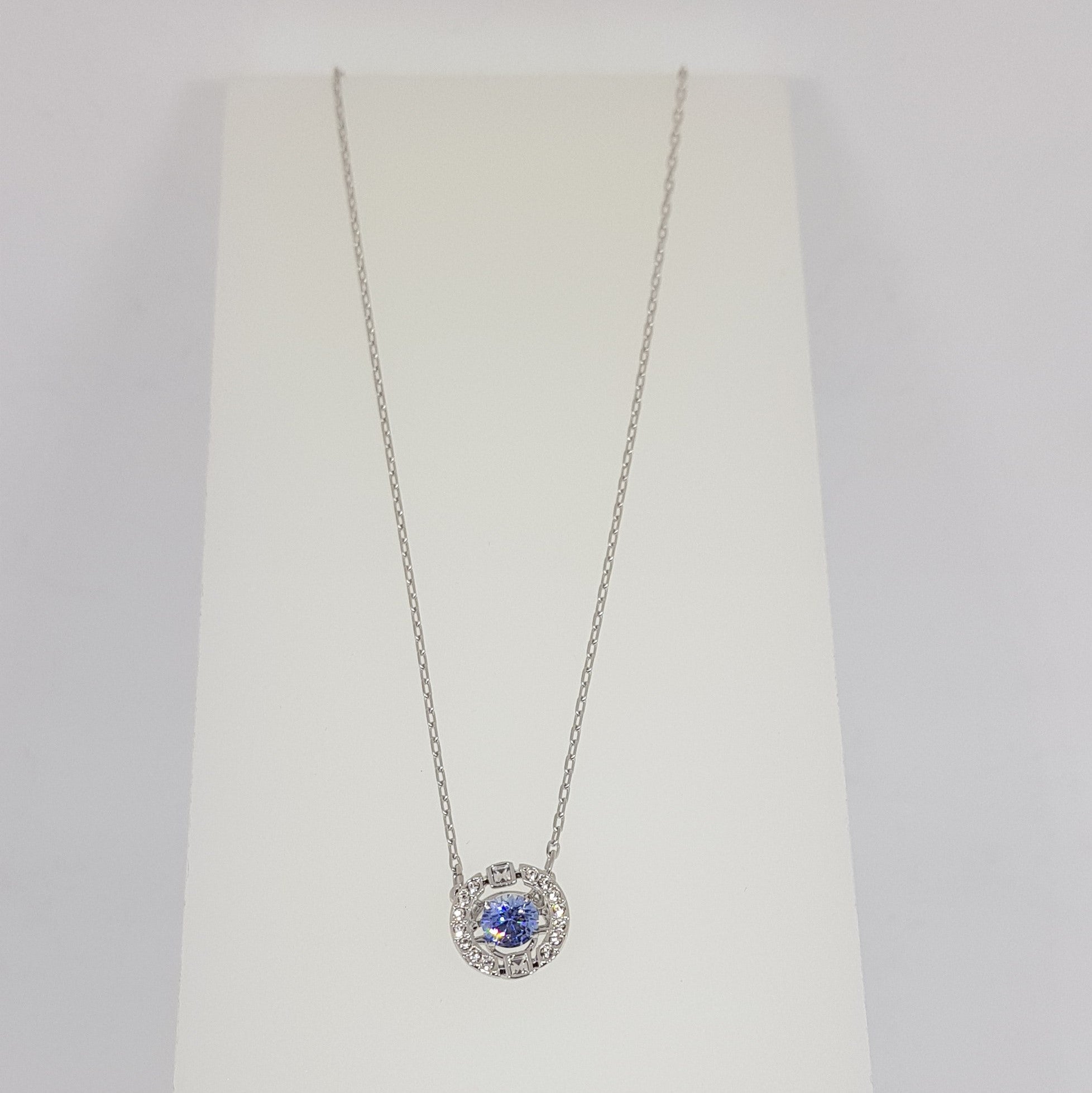 SWAROVSKI Sparkling Dance Schmuck Set Blau Kette + Armband Rhodiniert 5506386