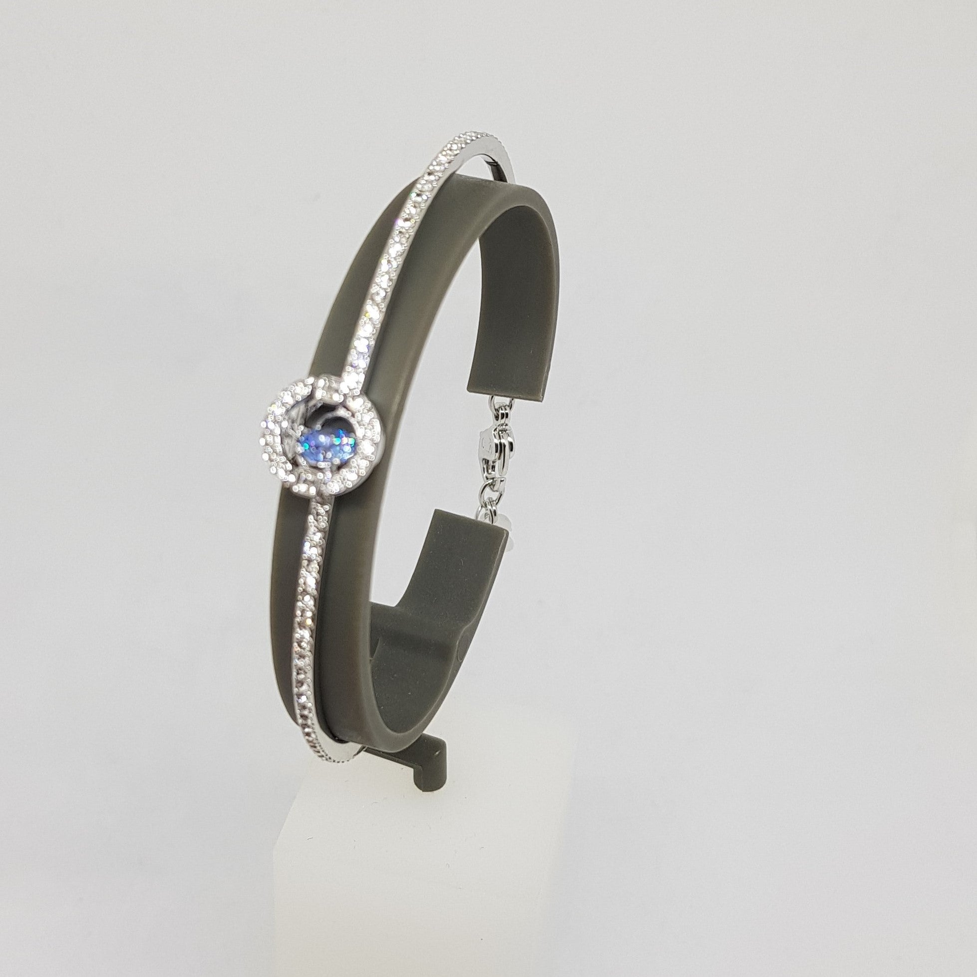 SWAROVSKI Sparkling Dance Schmuck Set Blau Kette + Armband Rhodiniert 5506386