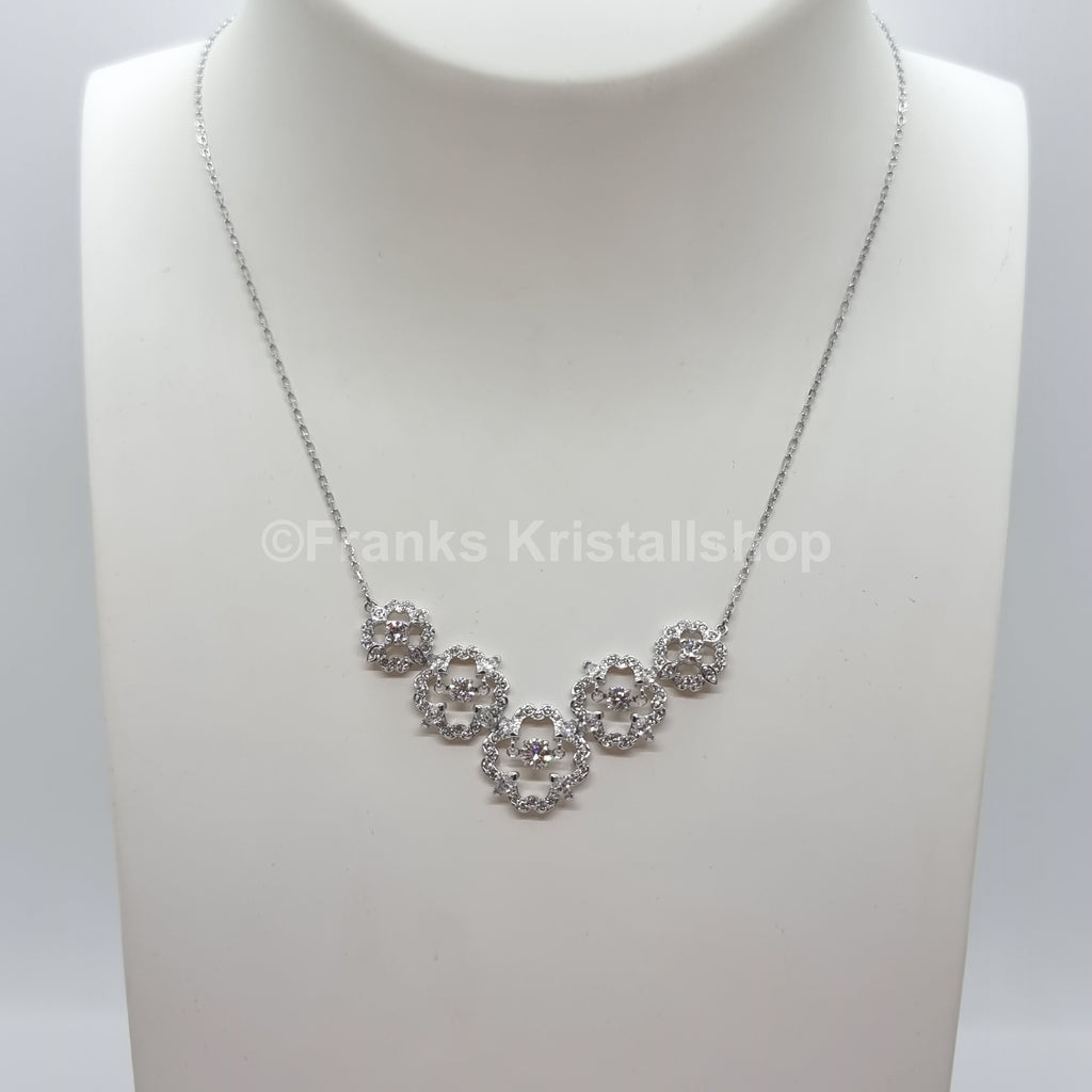 SWAROVSKI Sparkling Flowers Halskette Blumen Kette, Rhodiniert 5397240