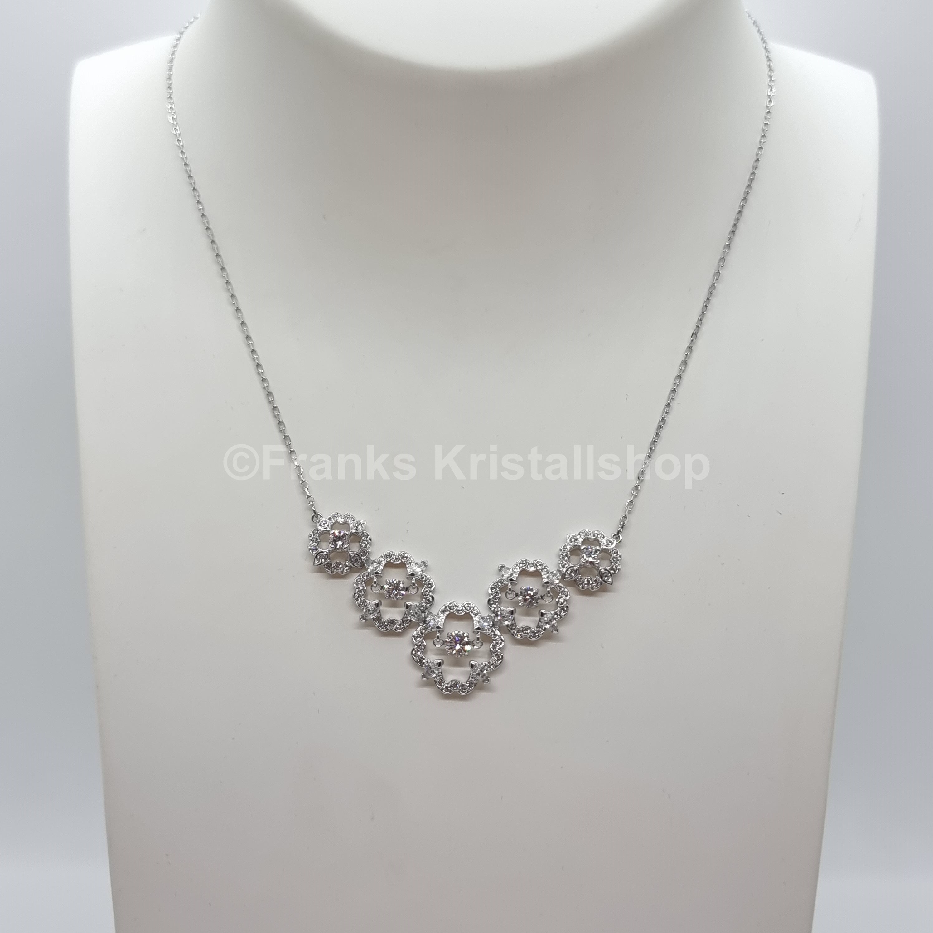 SWAROVSKI Sparkling Flowers Halskette Blumen Kette, Rhodiniert 5397240