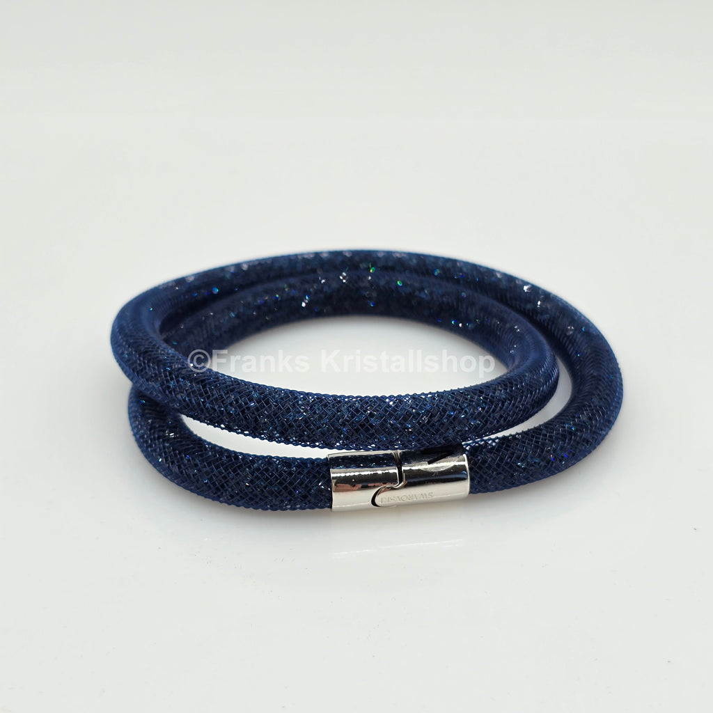 SWAROVSKI Stardust Armband Double Größe M Blau Dark Blue 5102549 oU
