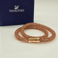 Lade das Bild in den Galerie-Viewer, SWAROVSKI Stardust Armband Double Größe M Rosa Roségold 5089853 oU
