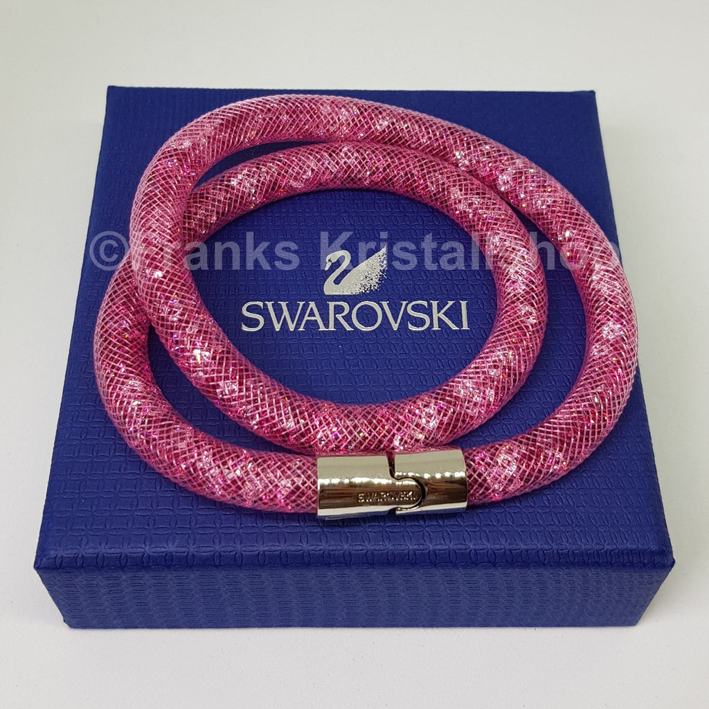 SWAROVSKI Stardust Armband Double Größe M Rosa Pink 5292919 oU