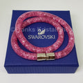 SWAROVSKI Stardust Armband Double Größe M Rosa Pink 5292919 oU