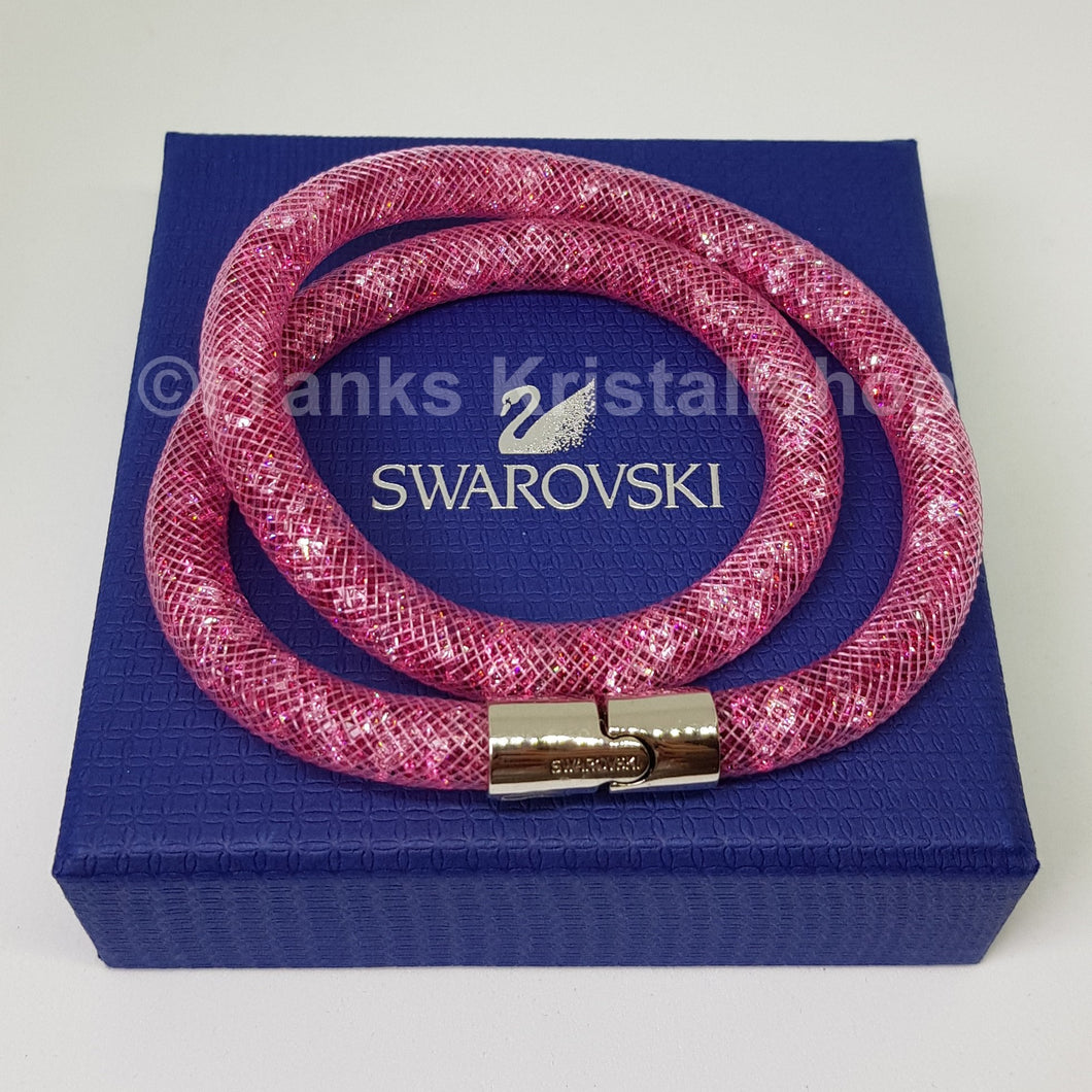 SWAROVSKI Stardust Armband Double Größe M Rosa Pink 5292919 oU