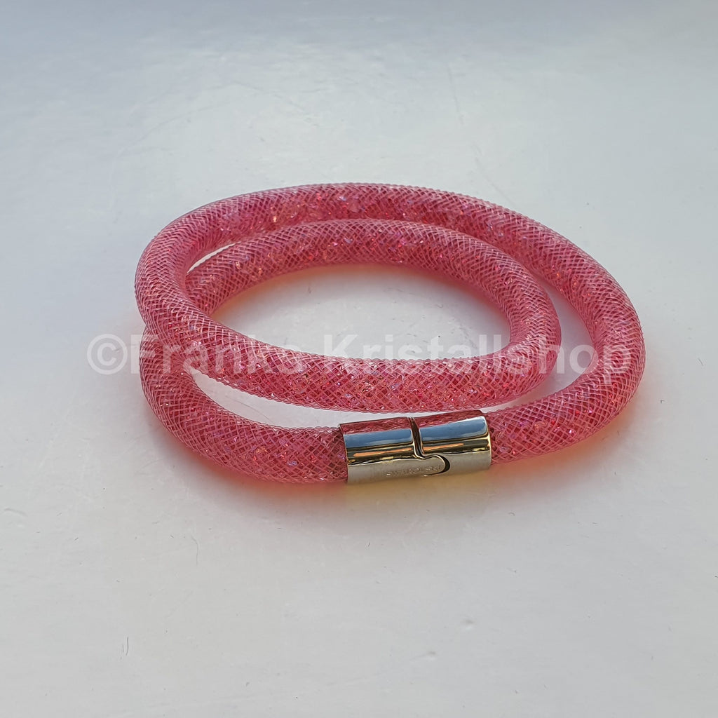 SWAROVSKI Stardust Armband Double Größe M Rosa Pink 5292919 oU