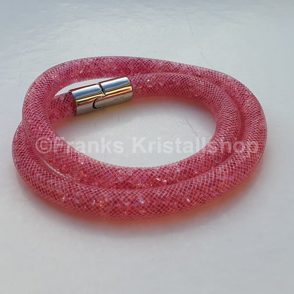 SWAROVSKI Stardust Armband Double Größe M Rosa Pink 5292919 oU