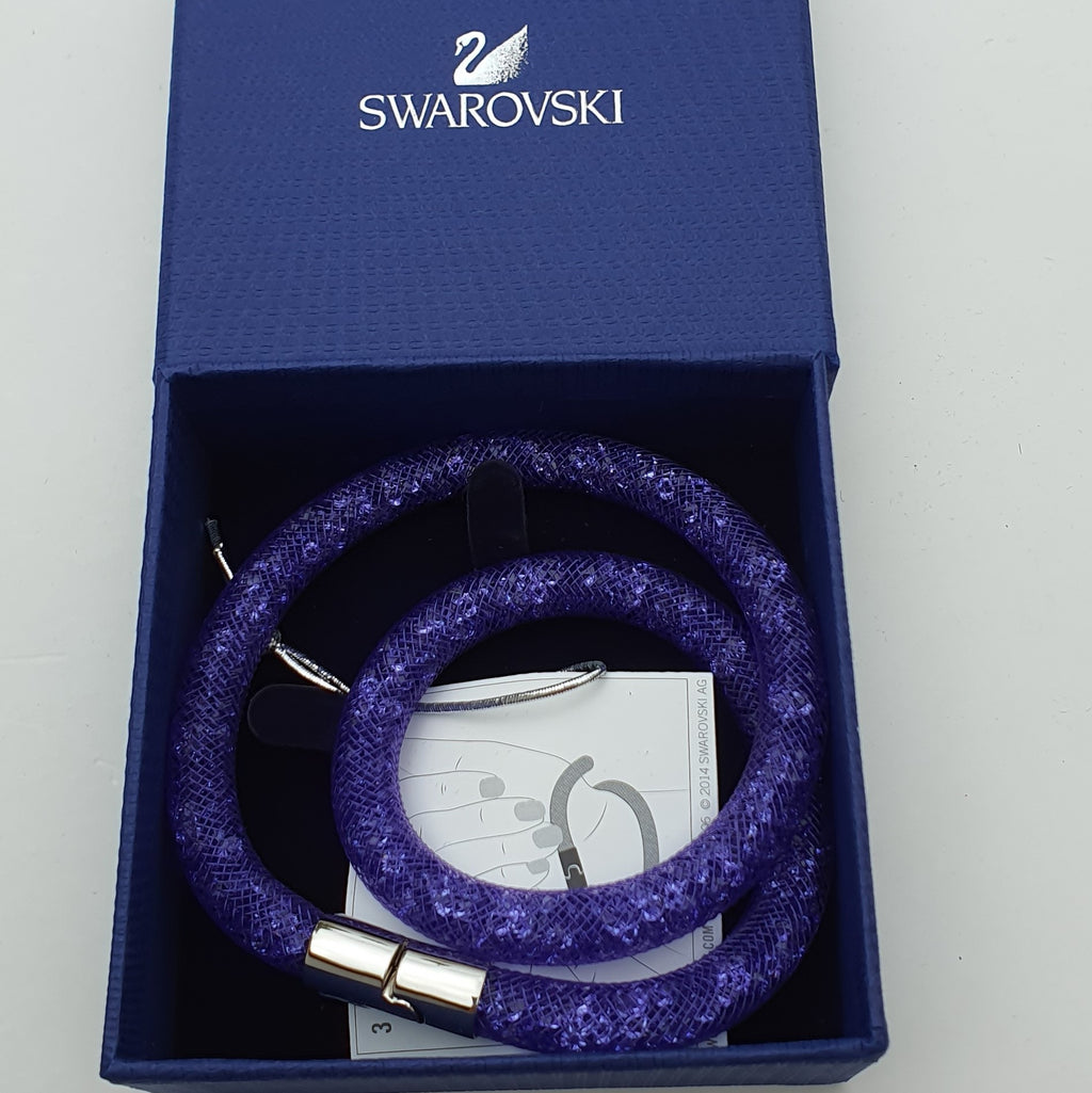 SWAROVSKI Stardust Armband Double Größe M Lila 5089834
