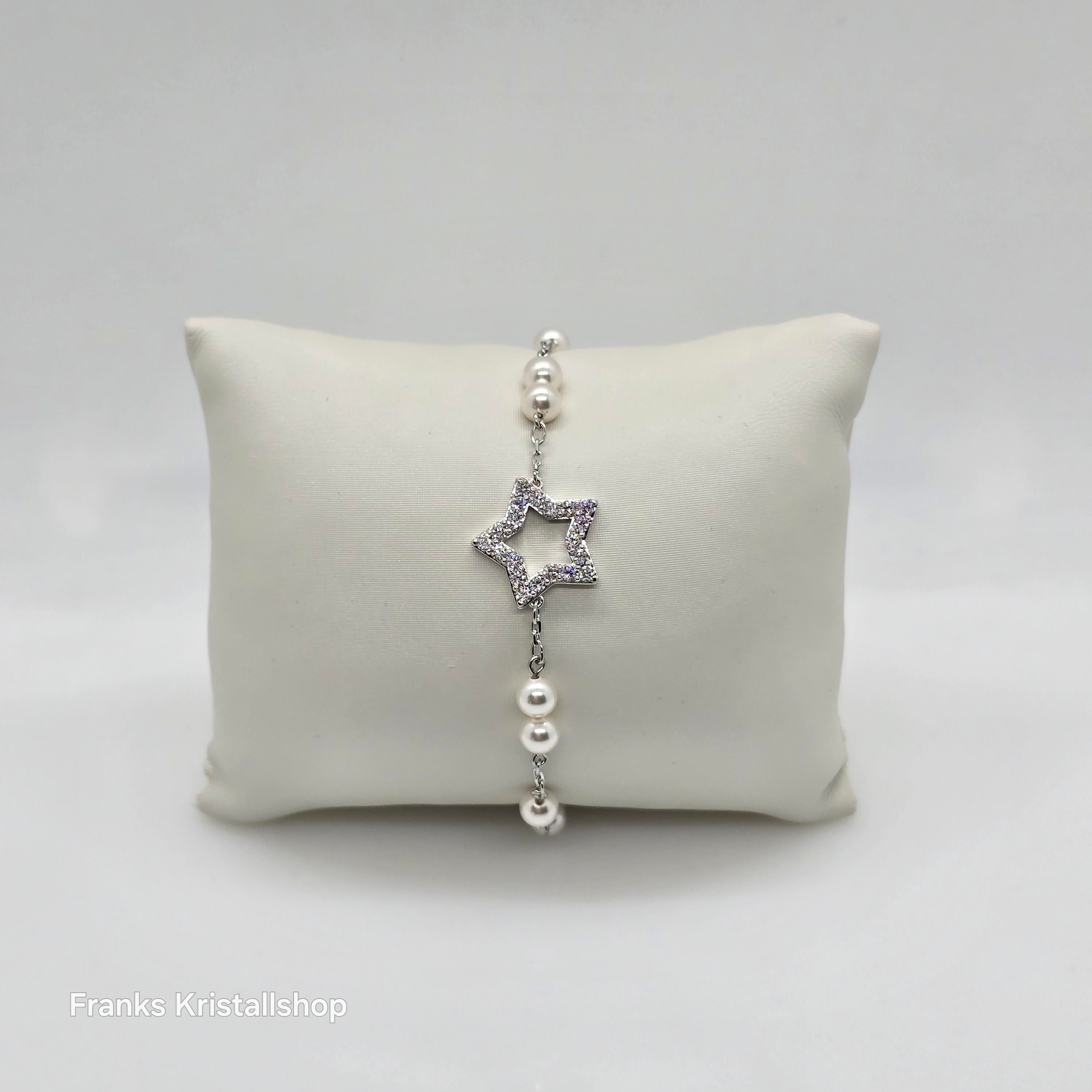 SWAROVSKI Stella Armband Pavé Stern Weiß, Rhodiniert 5645385