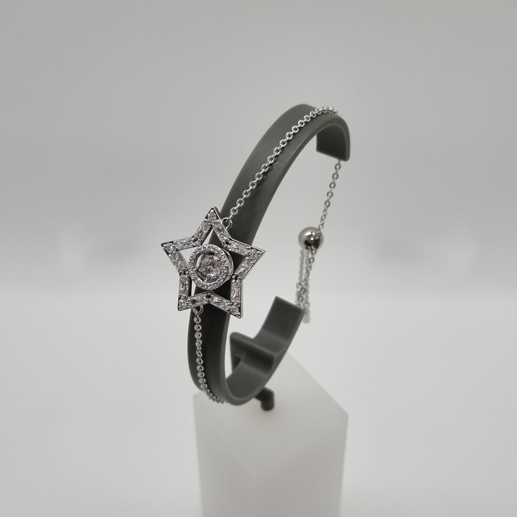 SWAROVSKI Stella Armband Stern Weiß, Rhodiniert 5617881