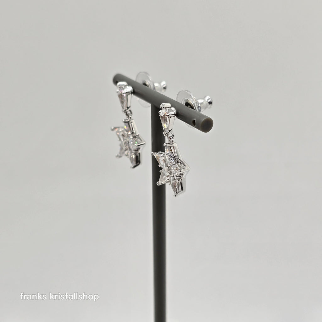 SWAROVSKI Stella Drop-Ohrhänger Stern, Weiß, Rhodiniert Star 5652002