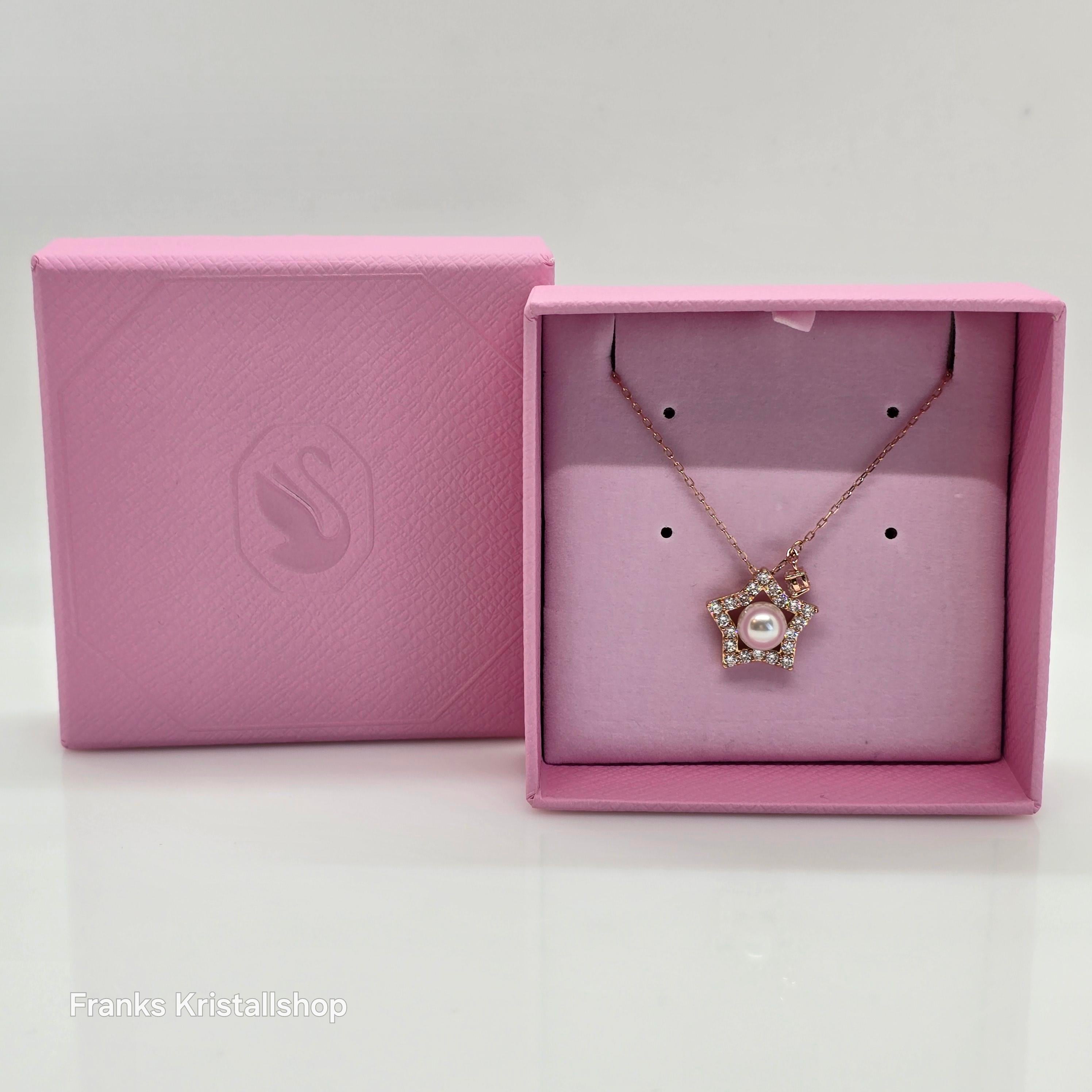 SWAROVSKI Stella Stern Halskette Weiß, Roségold-Legierungsschicht 5645382