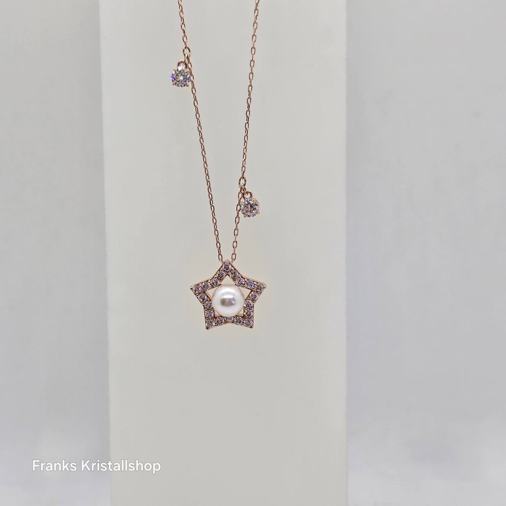 SWAROVSKI Stella Stern Halskette Weiß, Roségold-Legierungsschicht 5645382
