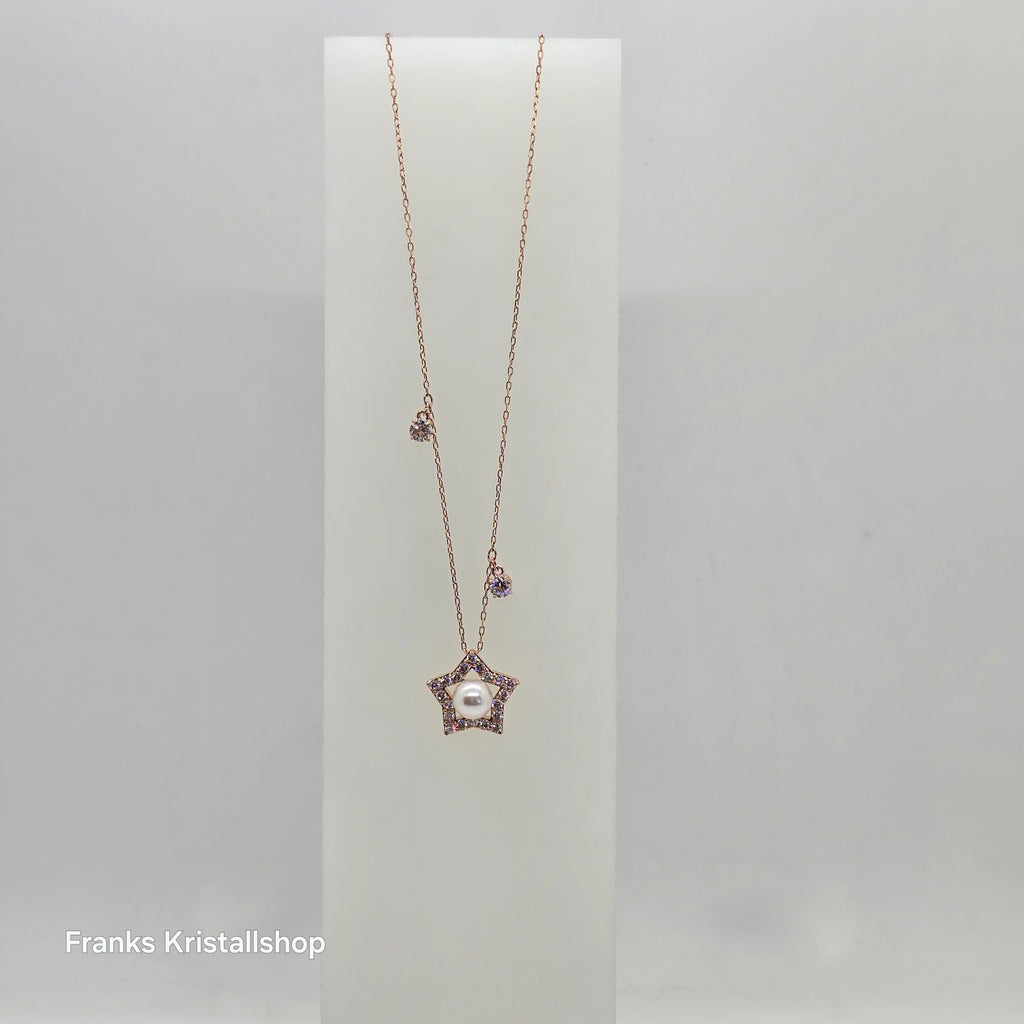 SWAROVSKI Stella Stern Halskette Weiß, Roségold-Legierungsschicht 5645382