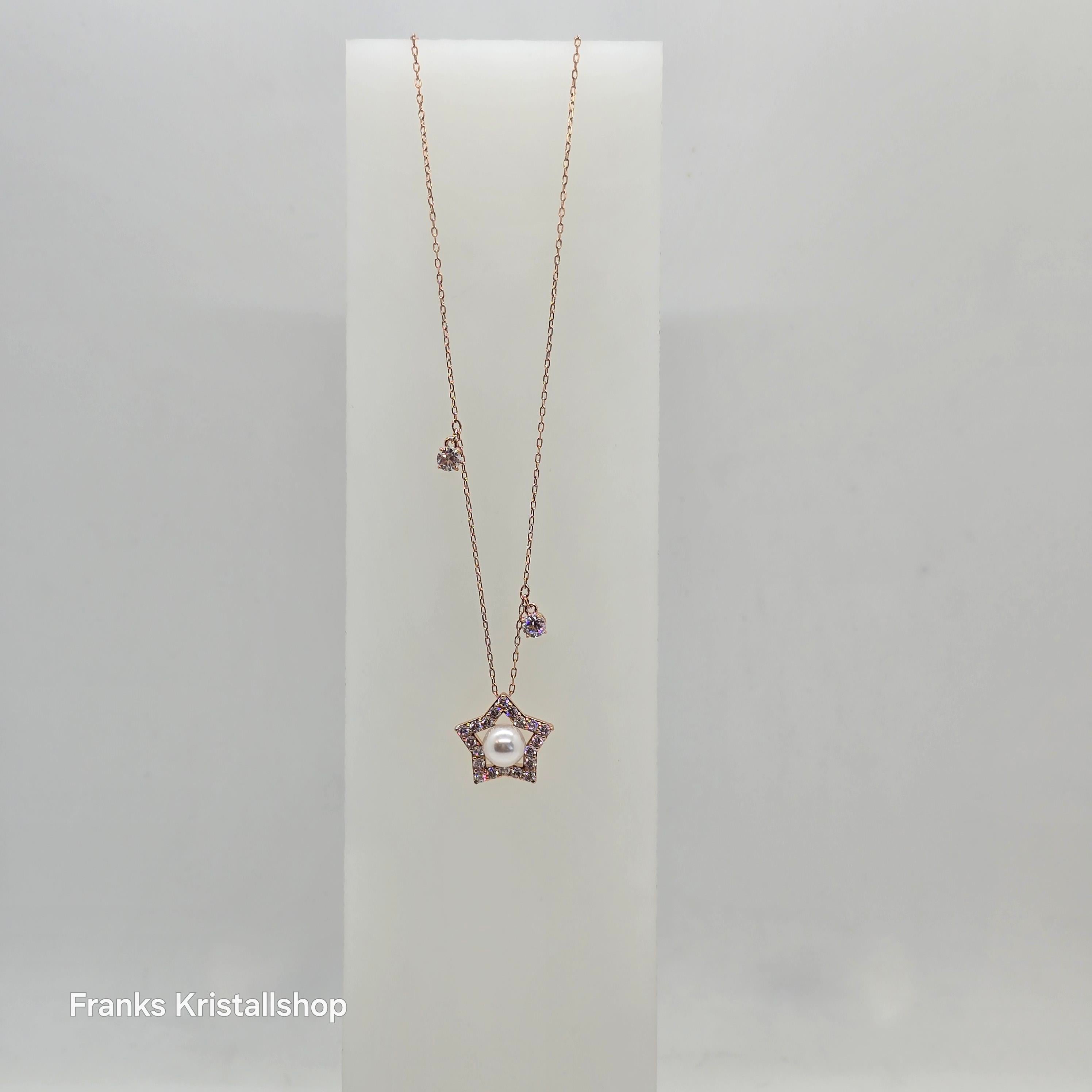 SWAROVSKI Stella Stern Halskette Weiß, Roségold-Legierungsschicht 5645382