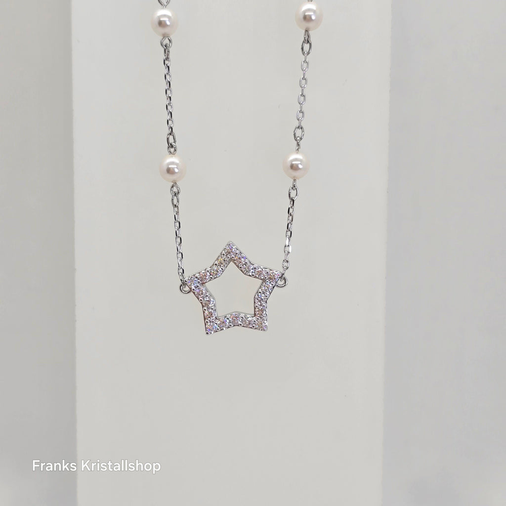 SWAROVSKI Stella Stern Halskette Weiß, Rhodiniert 5645379