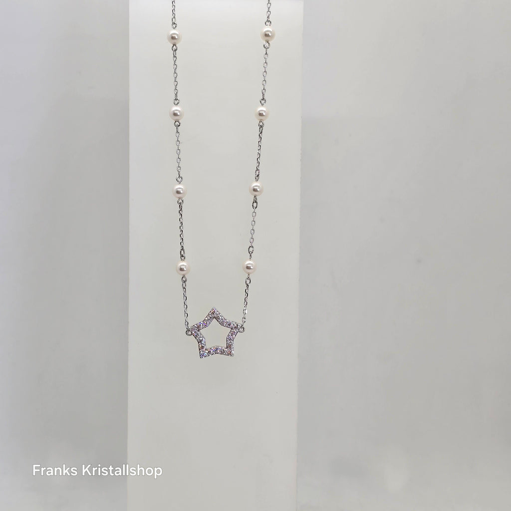 SWAROVSKI Stella Stern Halskette Weiß, Rhodiniert 5645379